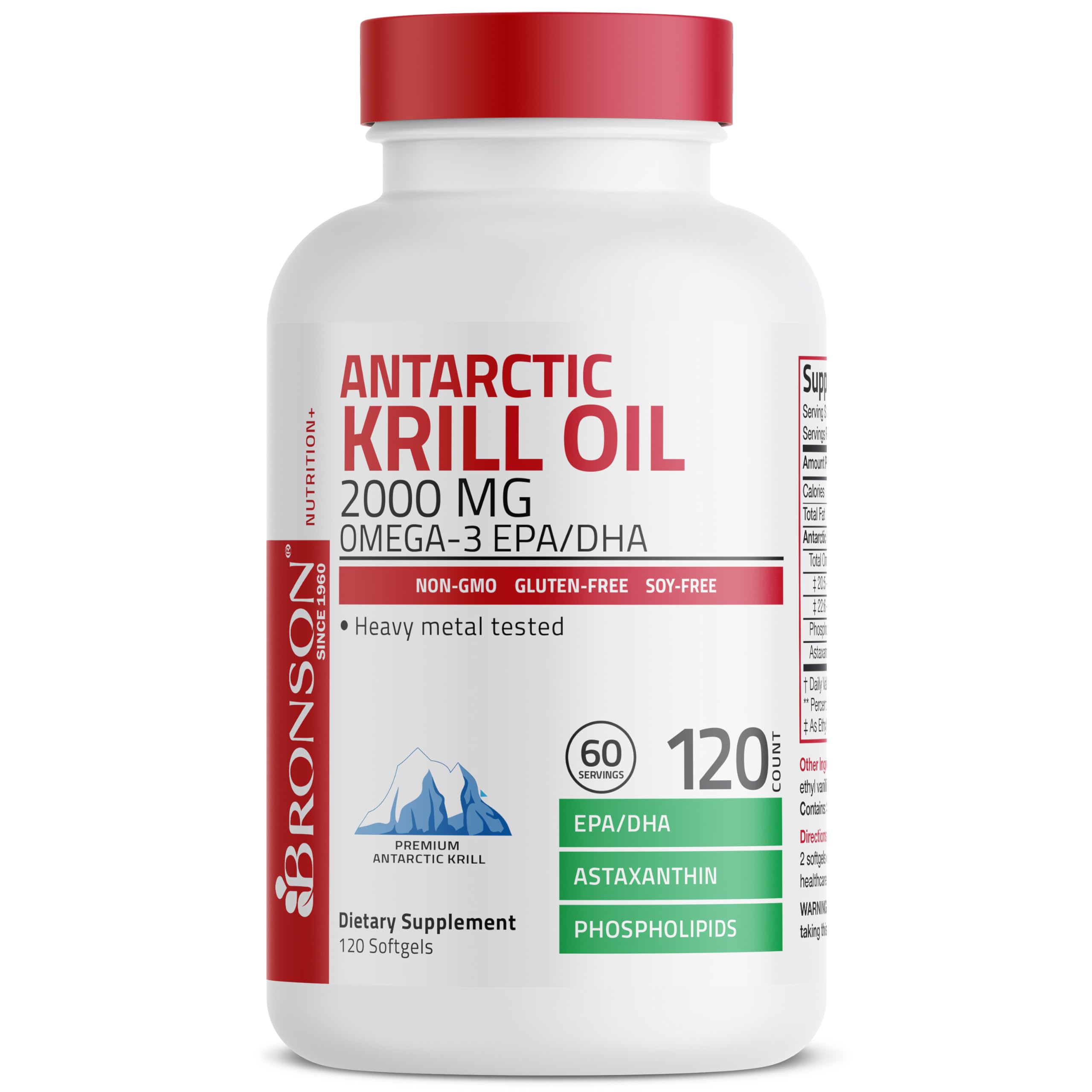 Foto 7 pulgar | Suplemento De Aceite De Krill Antártico Bronson 2000 Mg 120 Cápsulas Blandas - Venta Internacional.