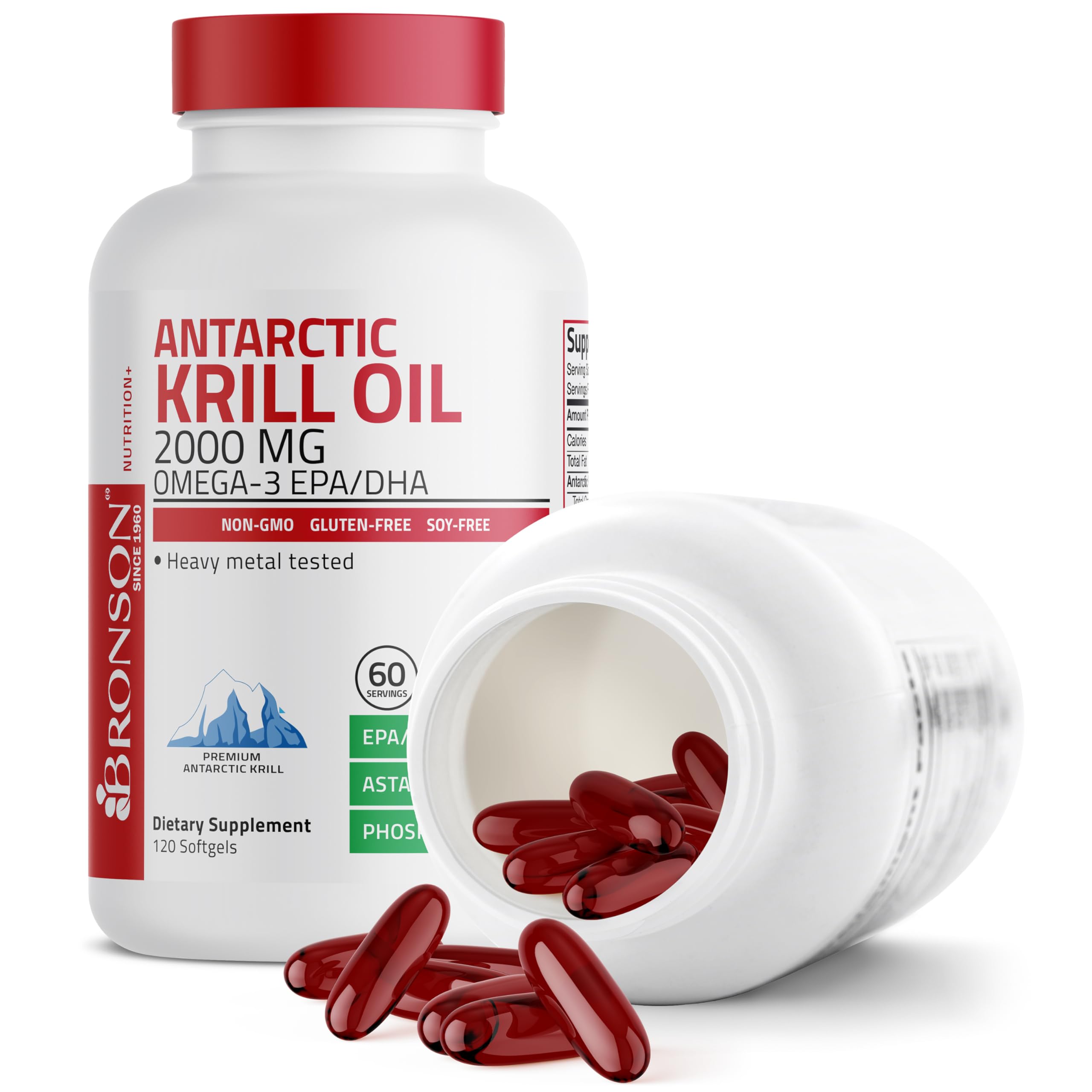 Foto 8 pulgar | Suplemento De Aceite De Krill Antártico Bronson 2000 Mg 120 Cápsulas Blandas - Venta Internacional.