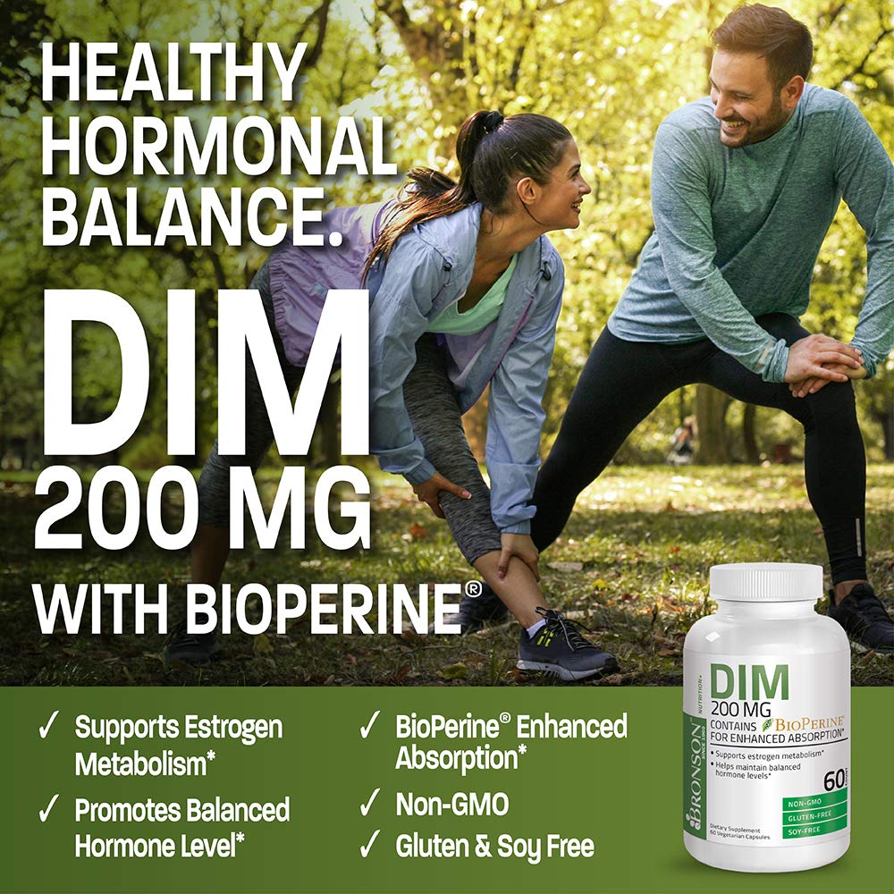 Foto 4 pulgar | Suplemento Bronson Dim De 200 Mg De Diindolimetano Con Bioperine 60 Cápsulas - Venta Internacional.