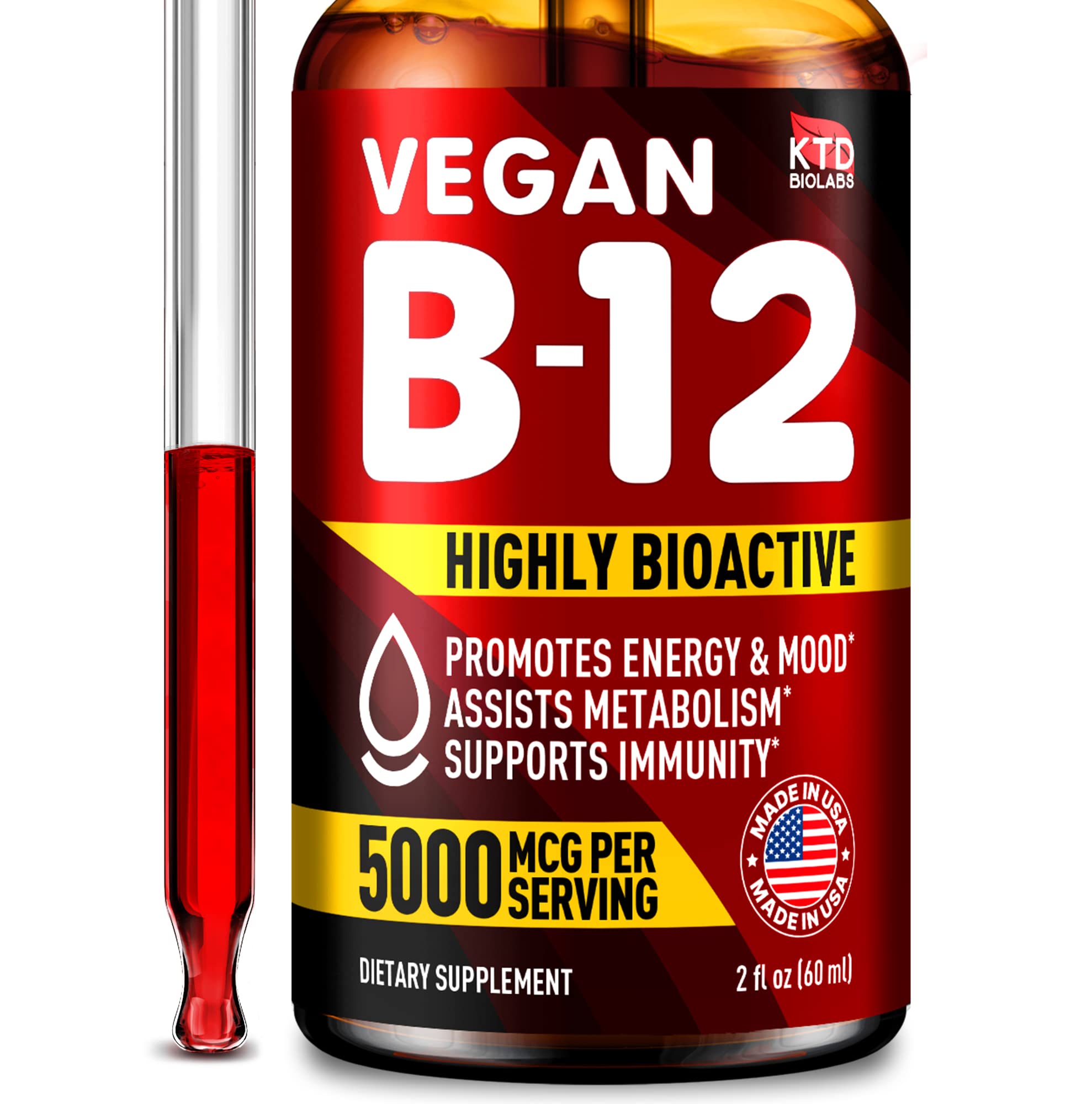 Foto 2 pulgar | Suplemento De Vitamina B12 Ktd Biolabs B12 Sublingual 5000 Mcg - Venta Internacional.