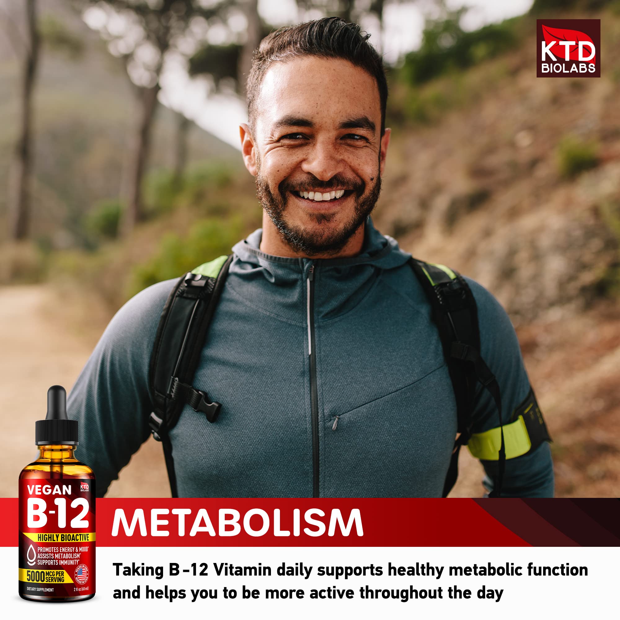 Foto 5 pulgar | Suplemento De Vitamina B12 Ktd Biolabs B12 Sublingual 5000 Mcg - Venta Internacional.