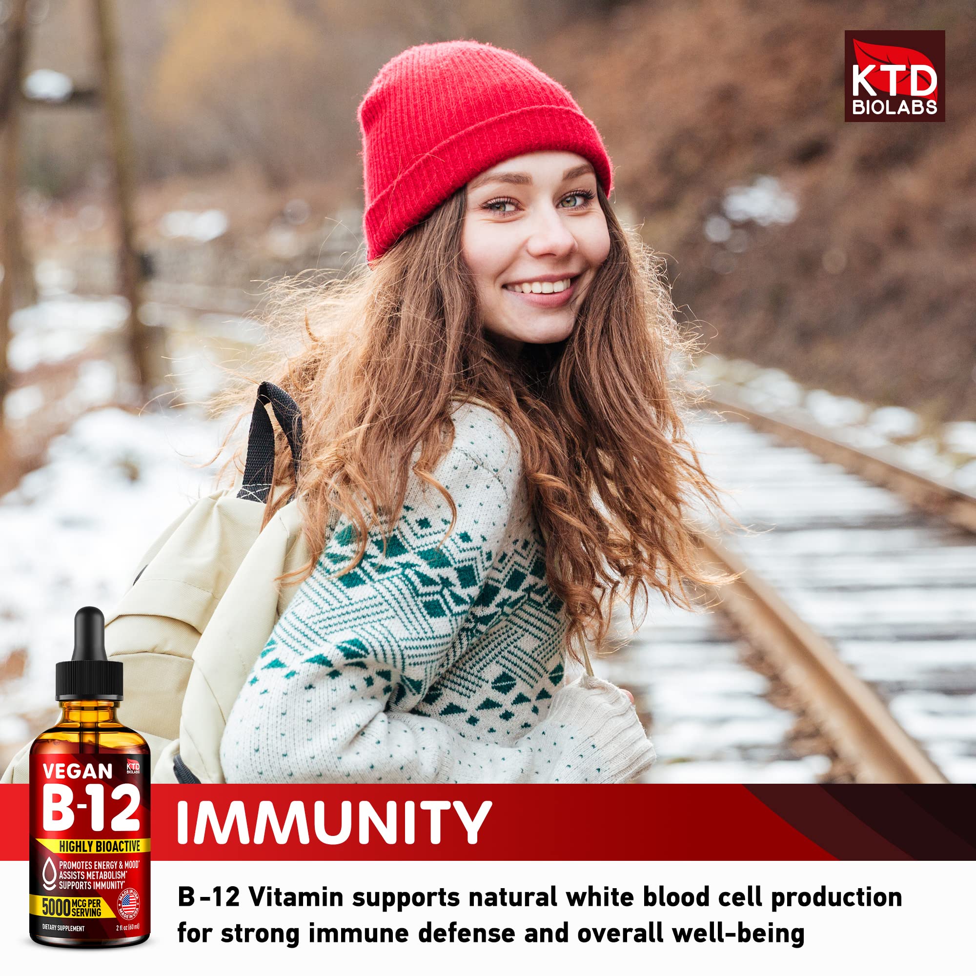 Foto 6 pulgar | Suplemento De Vitamina B12 Ktd Biolabs B12 Sublingual 5000 Mcg - Venta Internacional.