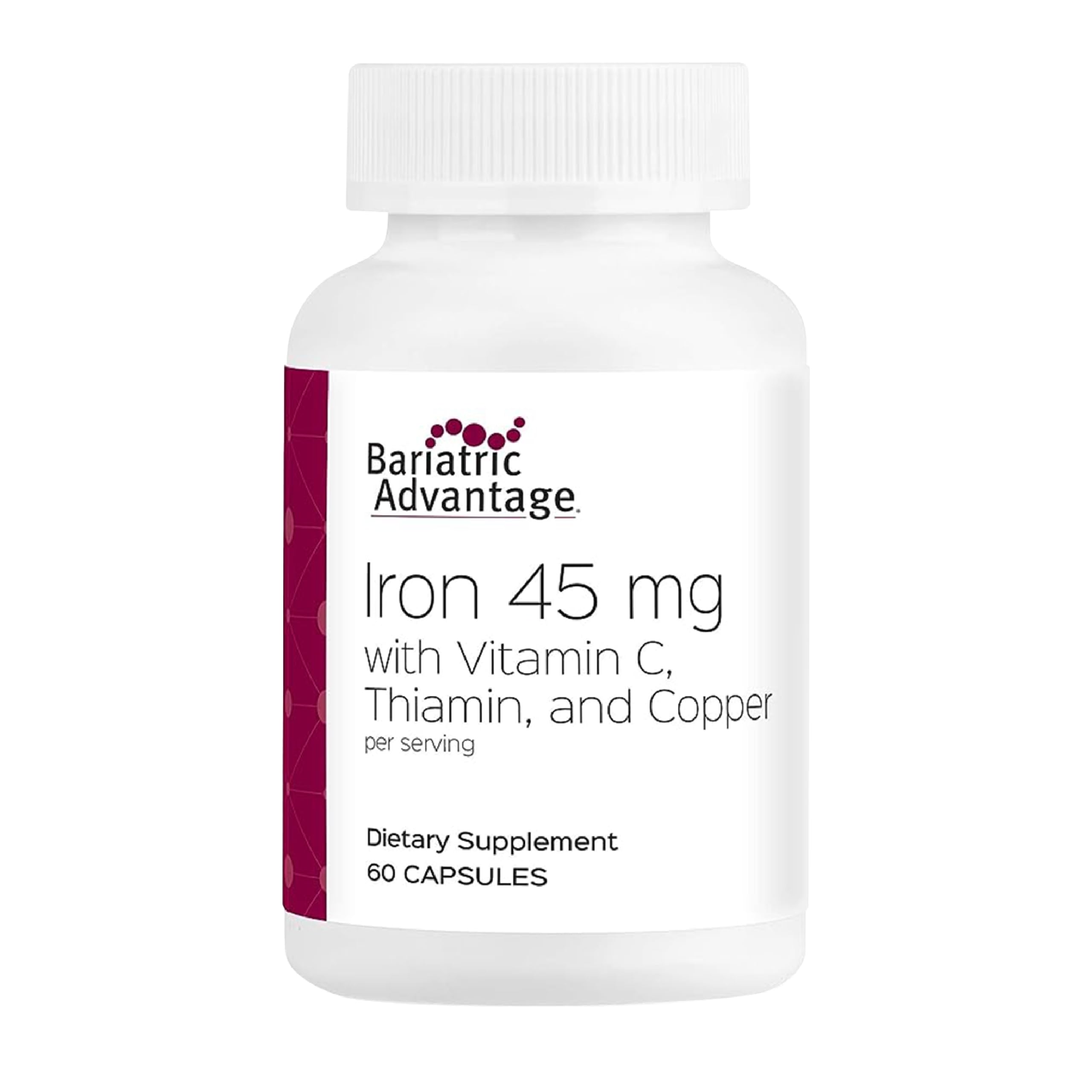 Suplemento Bariatric Advantage Iron 45 Mg Con Vitamina C 60 Unidades - Venta Internacional.