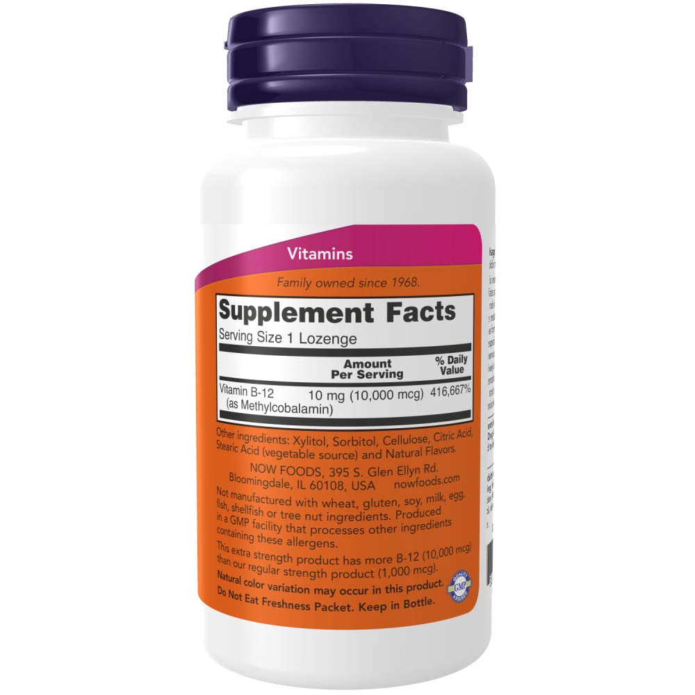 Foto 3 pulgar | Suplemento De Metilo B-12 De Now Foods, 10 000 Mcg, 60 Pastillas, 2 Veces - Venta Internacional.