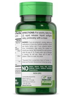 Foto 7 | Suplemento De Curcumina De Cúrcuma De Nature's Truth 1600 Mg 60 Cápsulas Blandas - Venta Internacional.