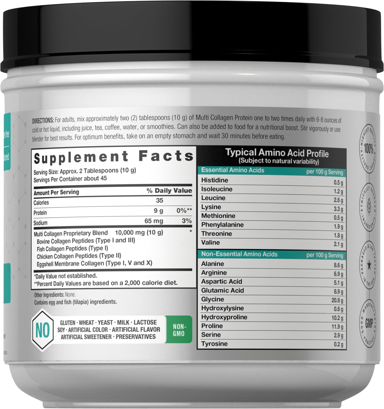 Foto 3 pulgar | Proteína De Colágeno En Polvo Horbäach Multi 473 Ml Tipo I, Ii, Iii, V, X - Venta Internacional.