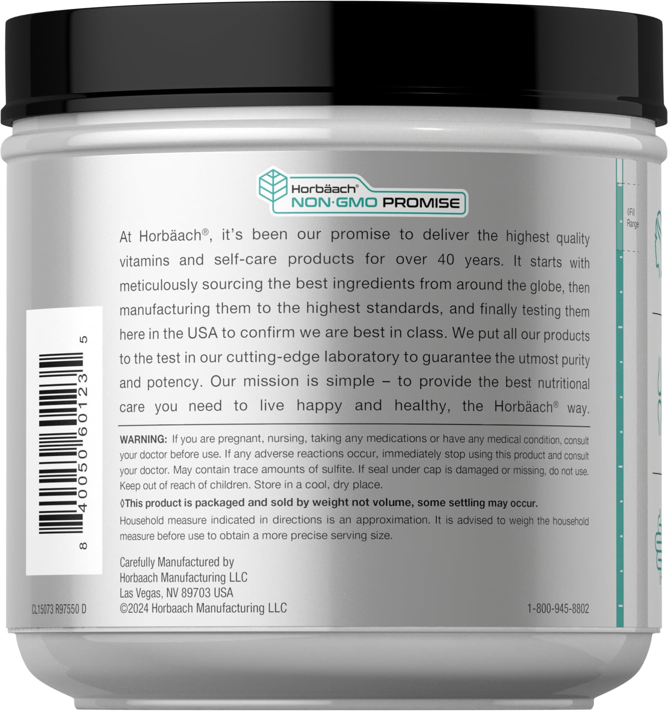 Foto 4 pulgar | Proteína De Colágeno En Polvo Horbäach Multi 473 Ml Tipo I, Ii, Iii, V, X - Venta Internacional.