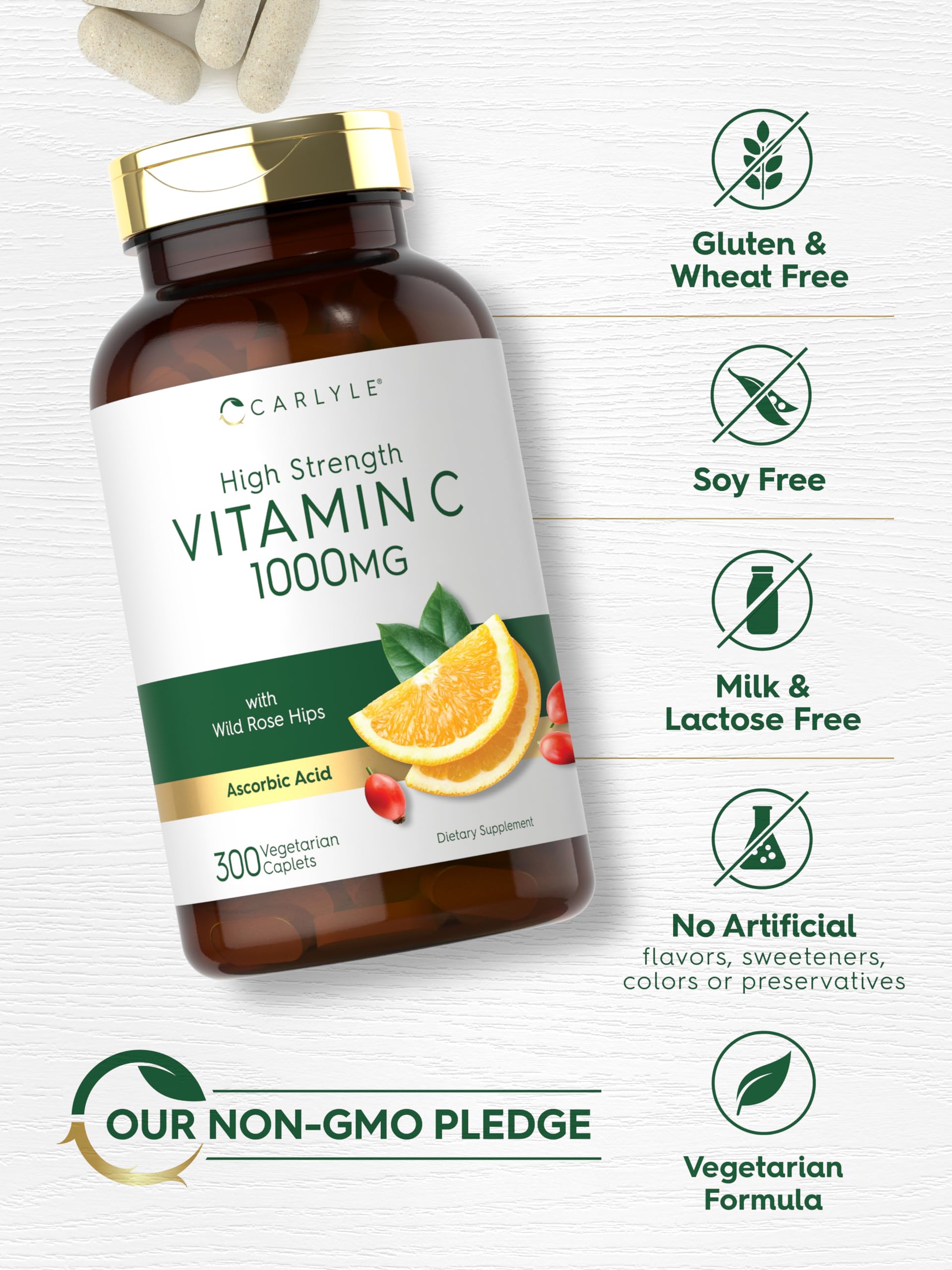 Foto 5 pulgar | Suplemento Carlyle De Vitamina C 1000 Mg 300 Cápsulas Vegetariano - Venta Internacional.