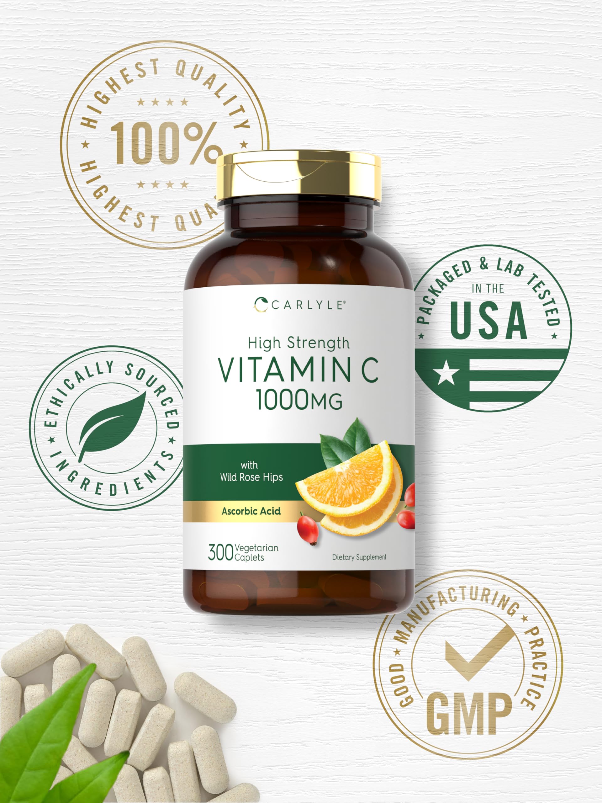 Foto 6 pulgar | Suplemento Carlyle De Vitamina C 1000 Mg 300 Cápsulas Vegetariano - Venta Internacional.
