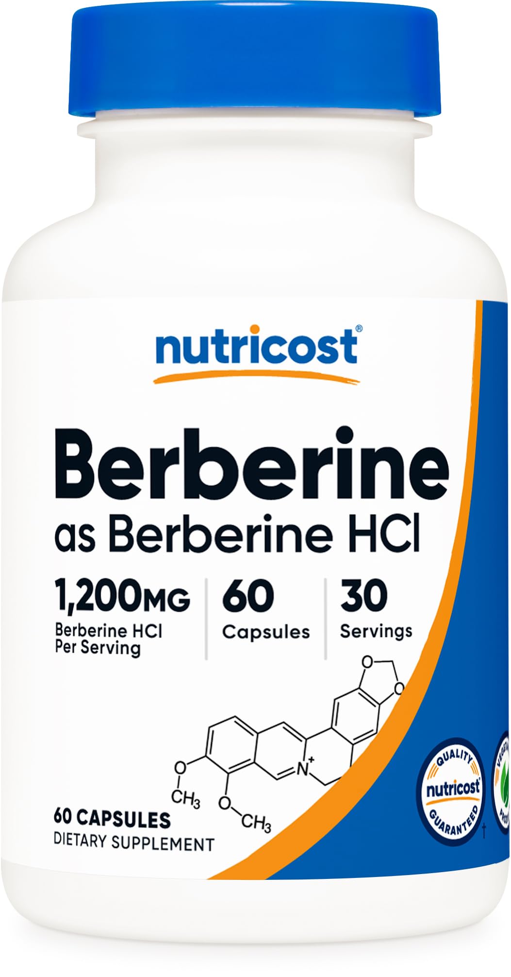 Foto 2 pulgar | Suplemento Nutricost Berberine Hcl 600 Mg 60 Cápsulas - Venta Internacional.