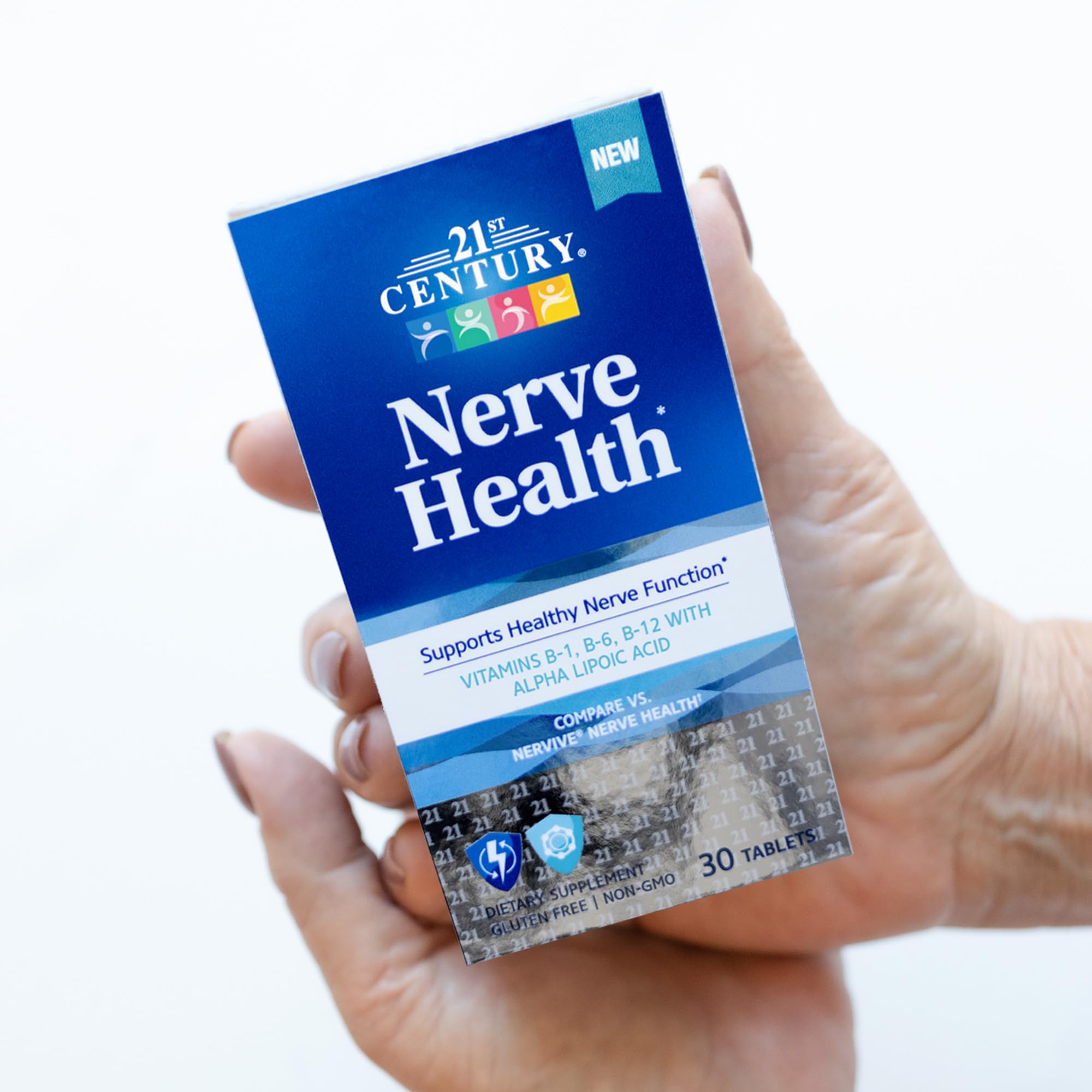 Foto 6 pulgar | Suplemento 21st Century Nerve Health 30 Comprimidos - Venta Internacional.