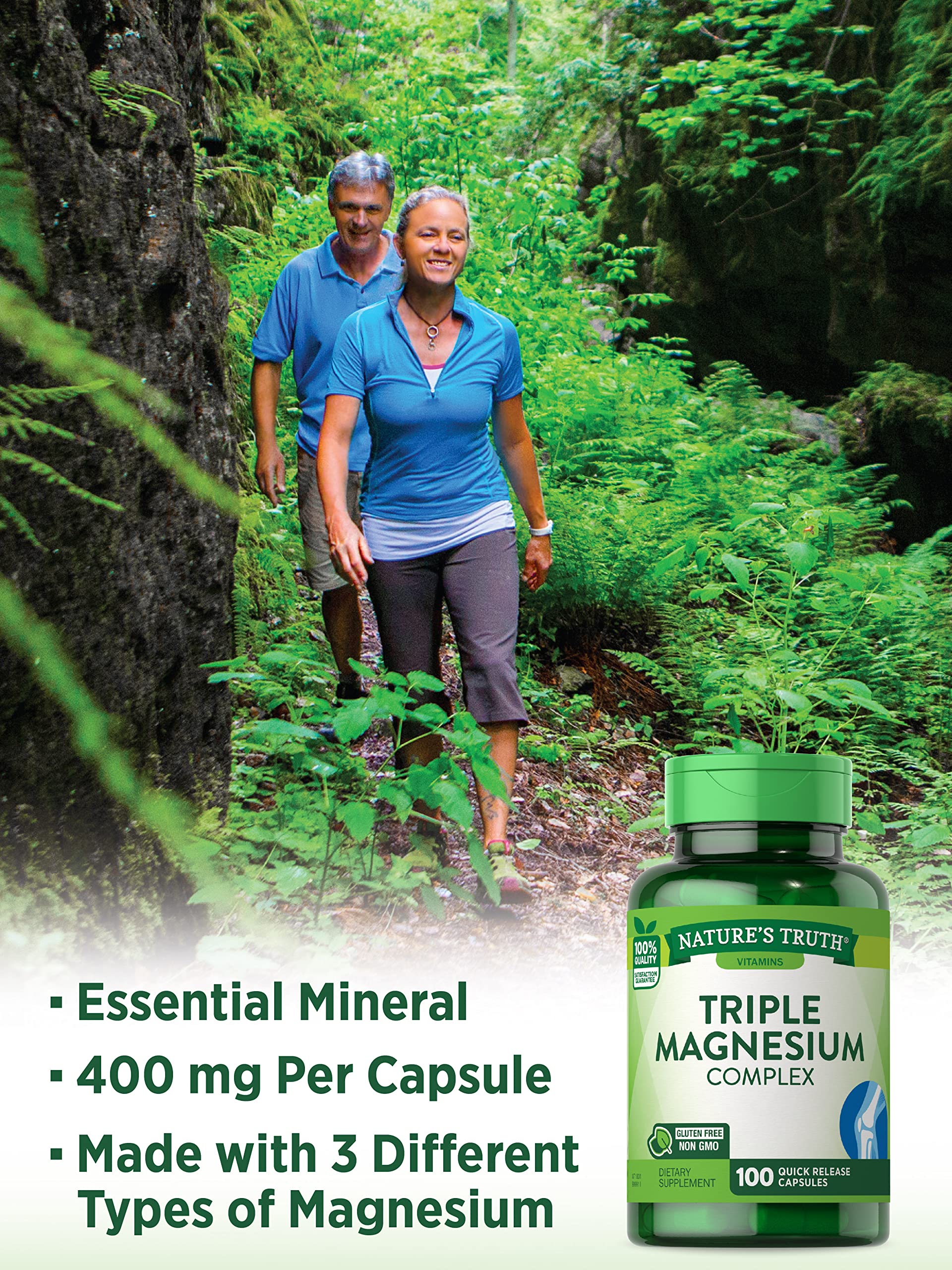 Foto 4 pulgar | Suplemento Nature's Truth, Complejo Triple De Magnesio, 100 Cápsulas - Venta Internacional.