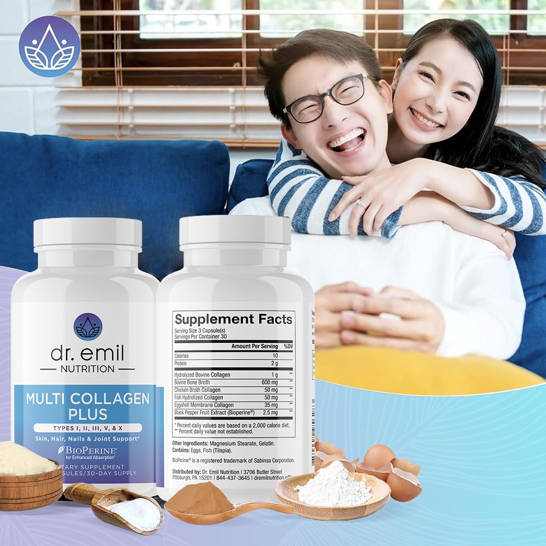 Foto 7 | Suplementos De Colágeno Dr. Emil Nutrition Multi 90 Cápsulas - Venta Internacional.