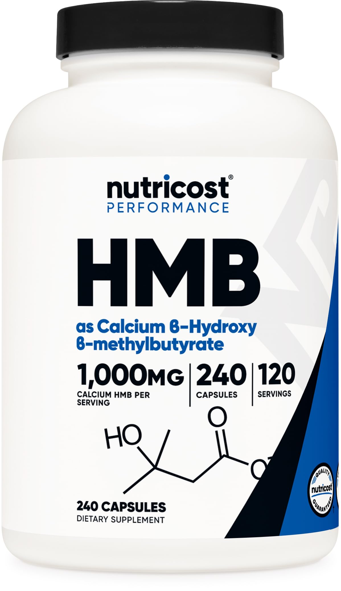Foto 2 pulgar | Suplemento Nutricost Hmb (beta-hidroxi Beta-metilbutirato) 1000 Mg - Venta Internacional.