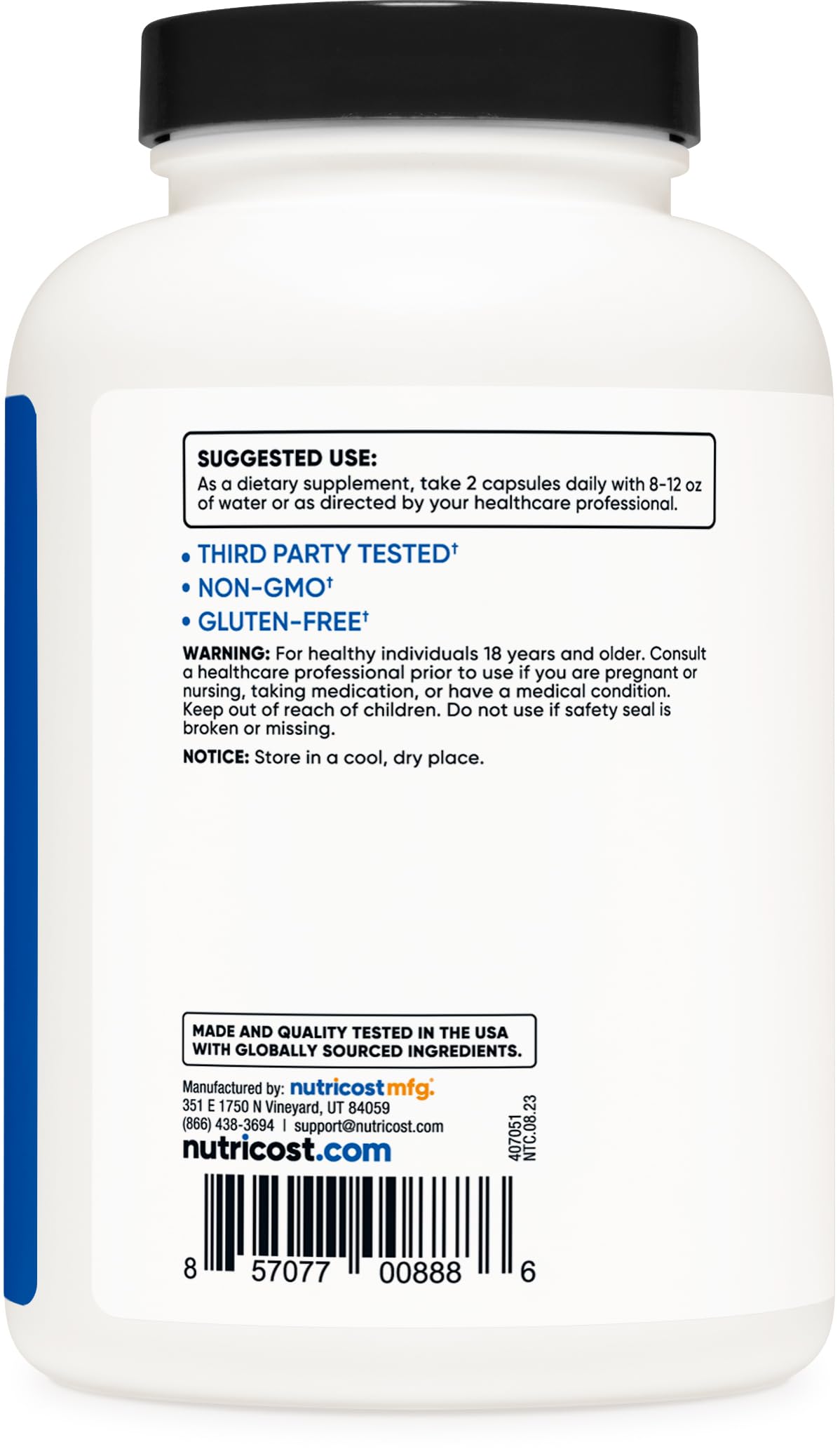 Foto 4 pulgar | Suplemento Nutricost Hmb (beta-hidroxi Beta-metilbutirato) 1000 Mg - Venta Internacional.