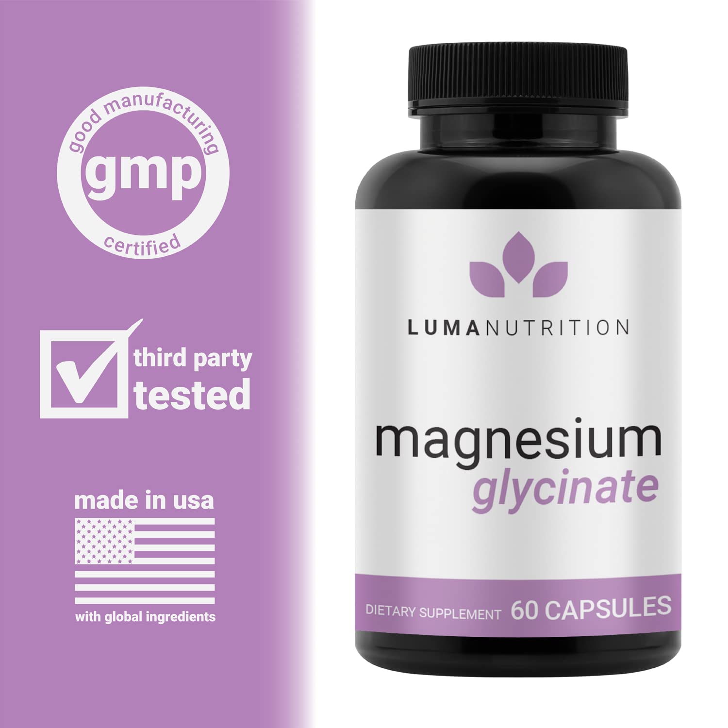 Foto 5 pulgar | Suplemento Luma Nutrition De Glicinato De Magnesio 1000 Mg 60 Cápsulas - Venta Internacional.