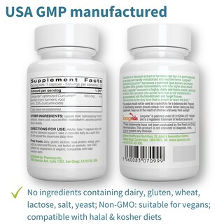 Foto 6 | Suplemento Igennus Longvida De Curcumina Lipidada 500 Mg 30 Cápsulas - Venta Internacional.