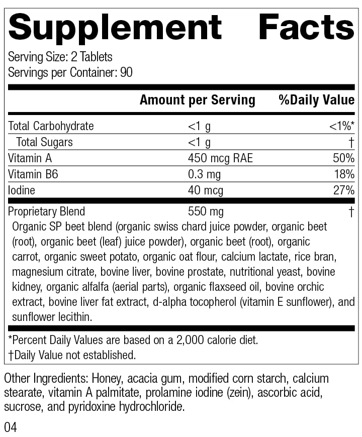 Foto 3 pulgar | Suplemento Standard Process A-f Betafood 180 Comprimidos - Venta Internacional.