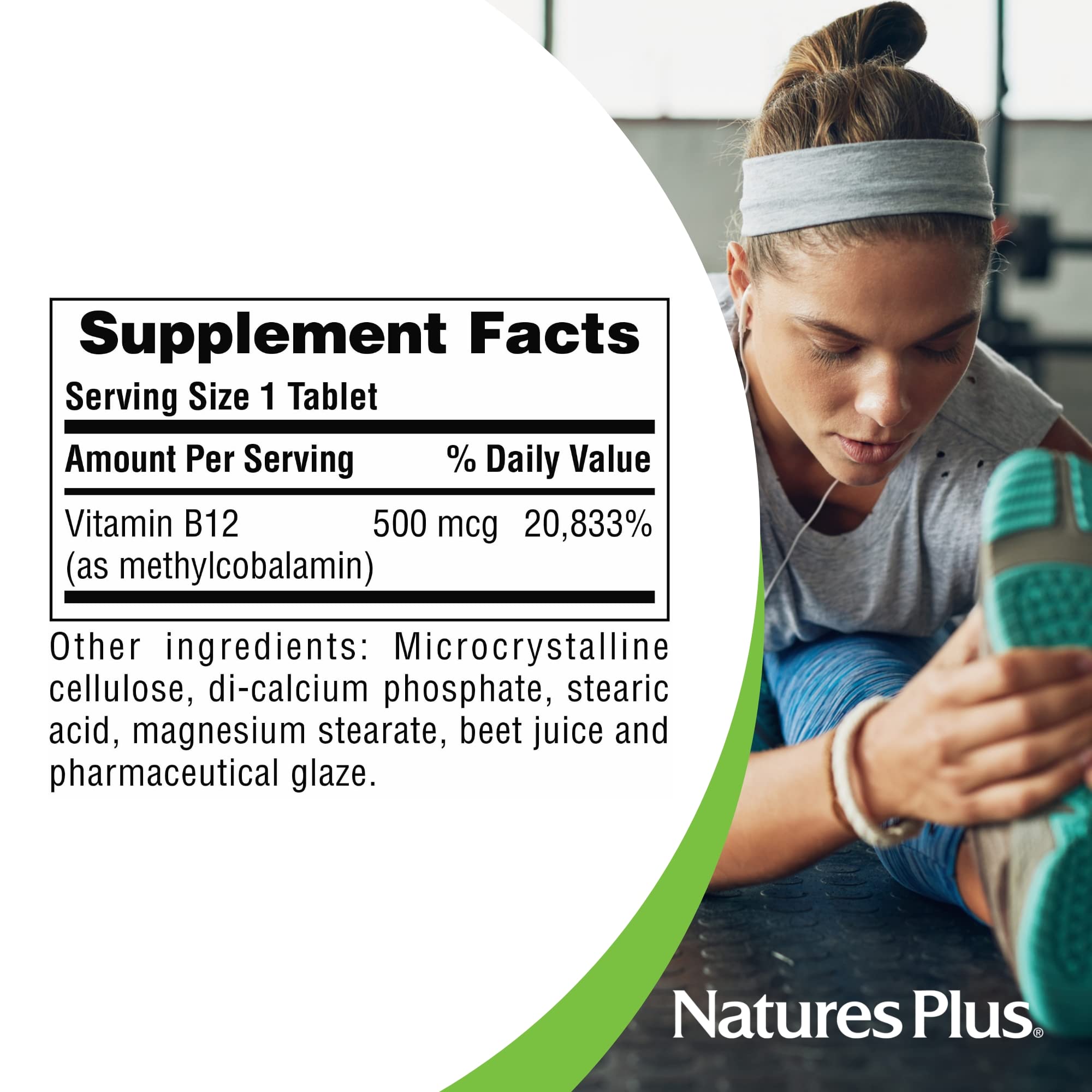 Foto 6 pulgar | Suplemento Natures Plus De Vitamina B12 500 Mcg 90 Comprimidos - Venta Internacional.
