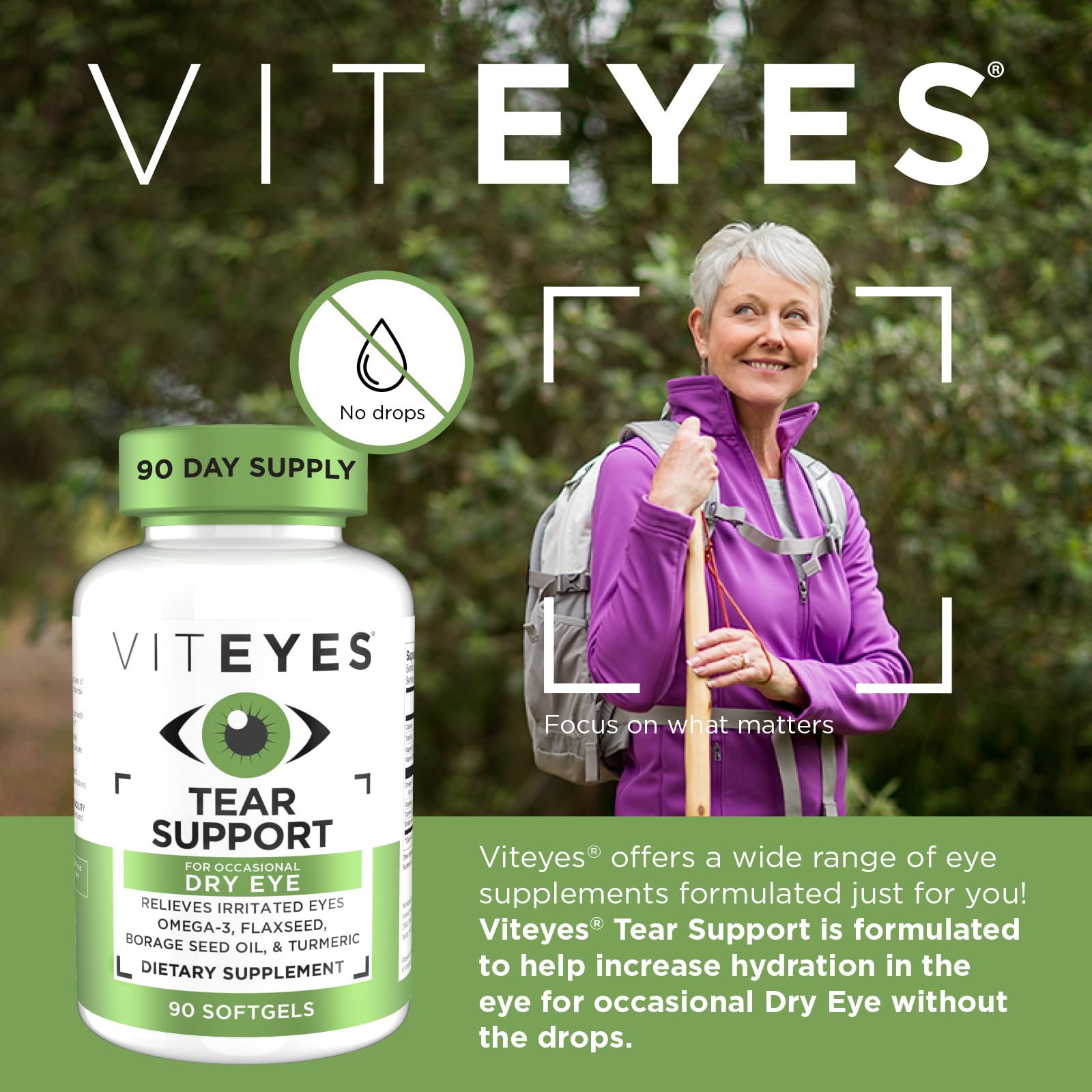 Foto 3 pulgar | Suplemento Para Ojos Viteyes Tear Support 90 Cápsulas Blandas - Venta Internacional.