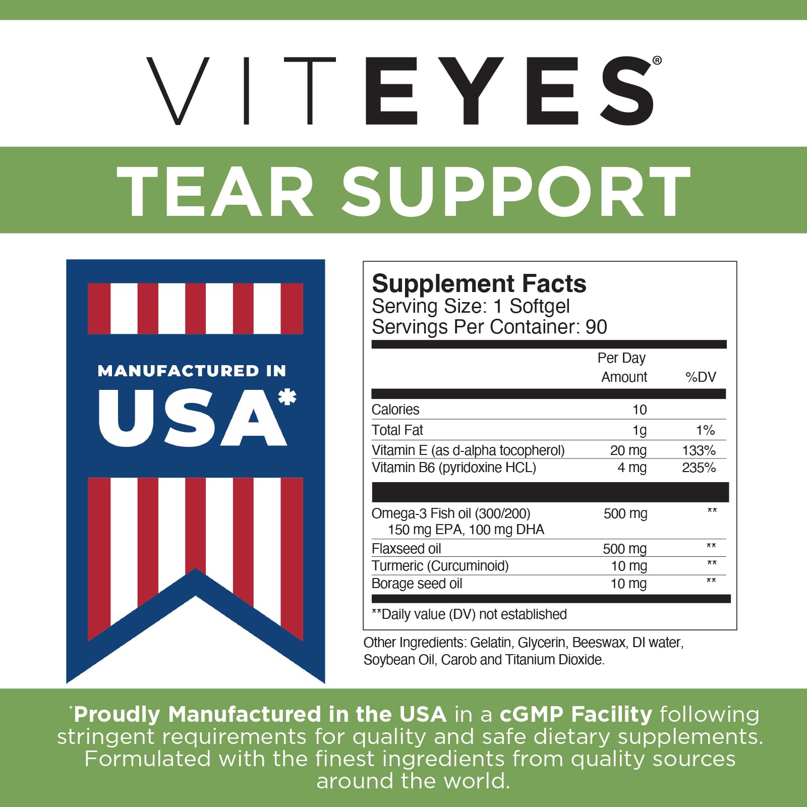 Foto 7 pulgar | Suplemento Para Ojos Viteyes Tear Support 90 Cápsulas Blandas - Venta Internacional.