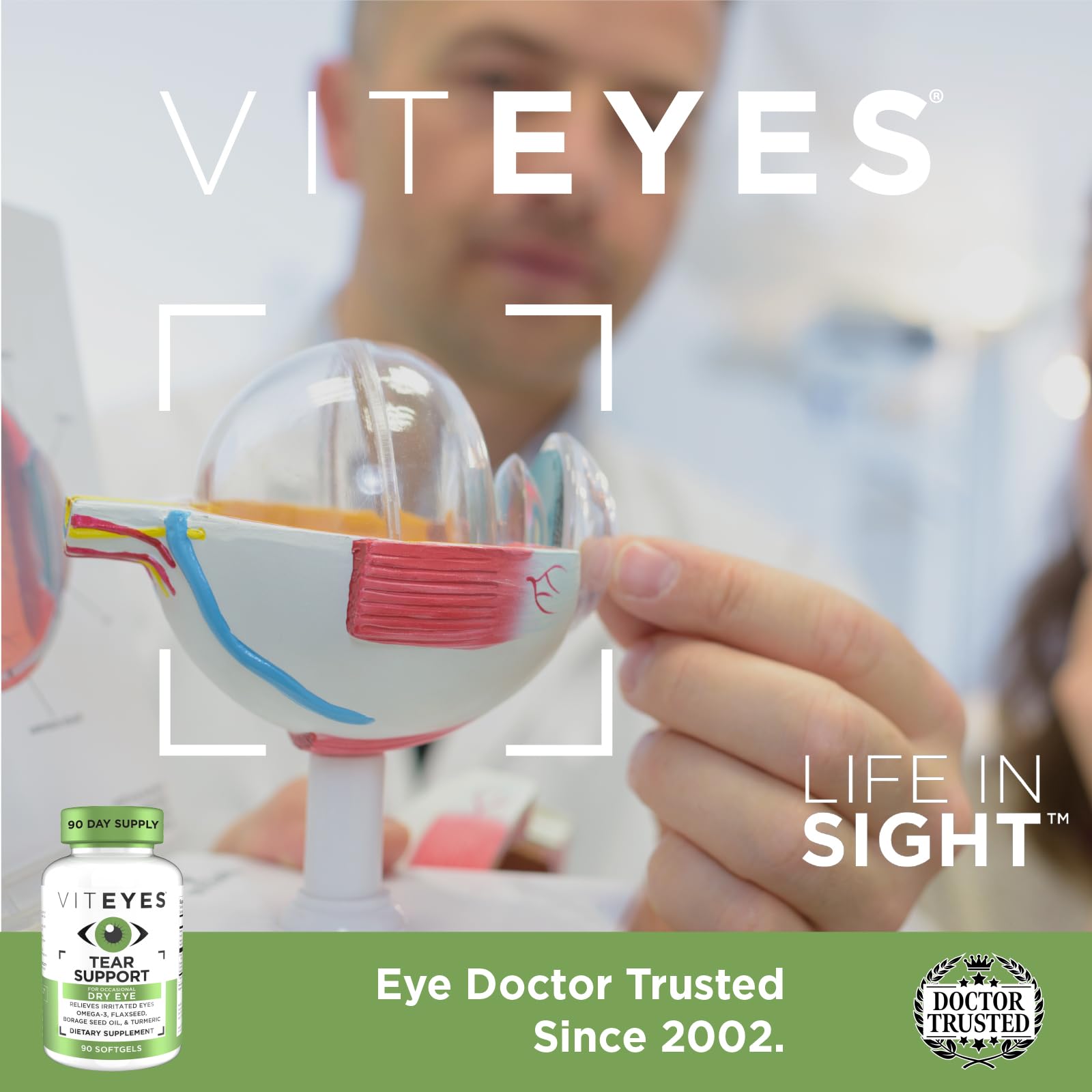 Foto 8 pulgar | Suplemento Para Ojos Viteyes Tear Support 90 Cápsulas Blandas - Venta Internacional.