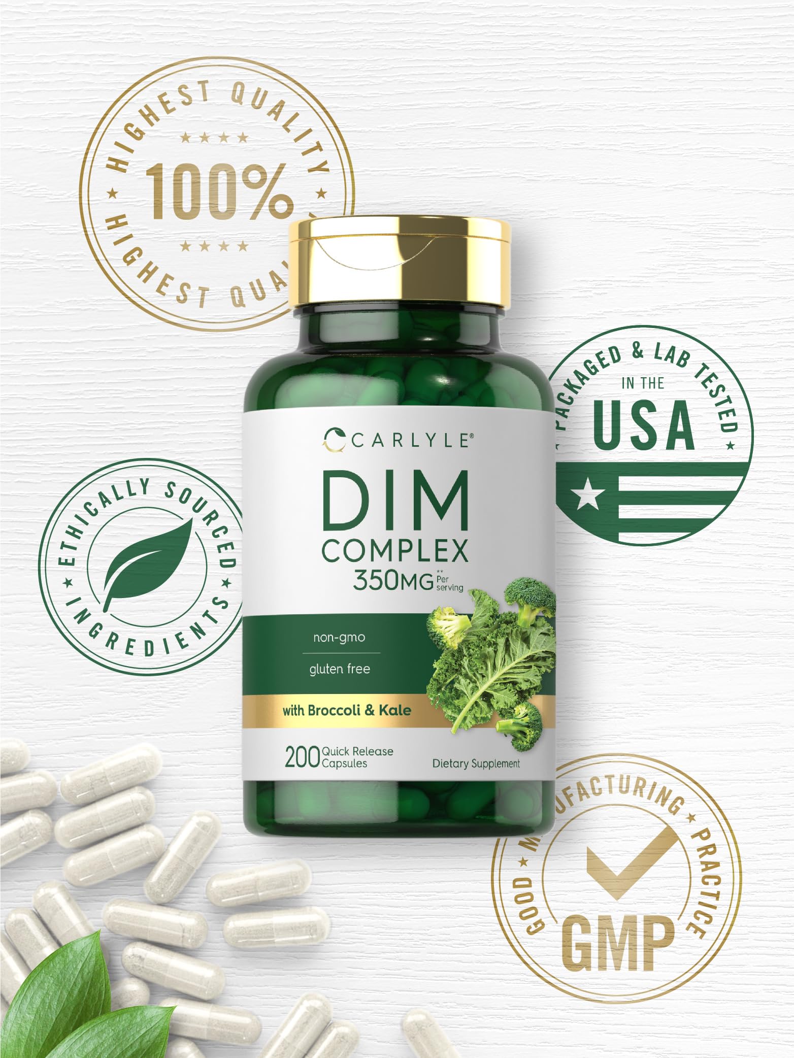 Foto 6 pulgar | Suplemento Carlyle Dim 350 Mg 200 Cápsulas Vegetariano Sin Ogm - Venta Internacional.
