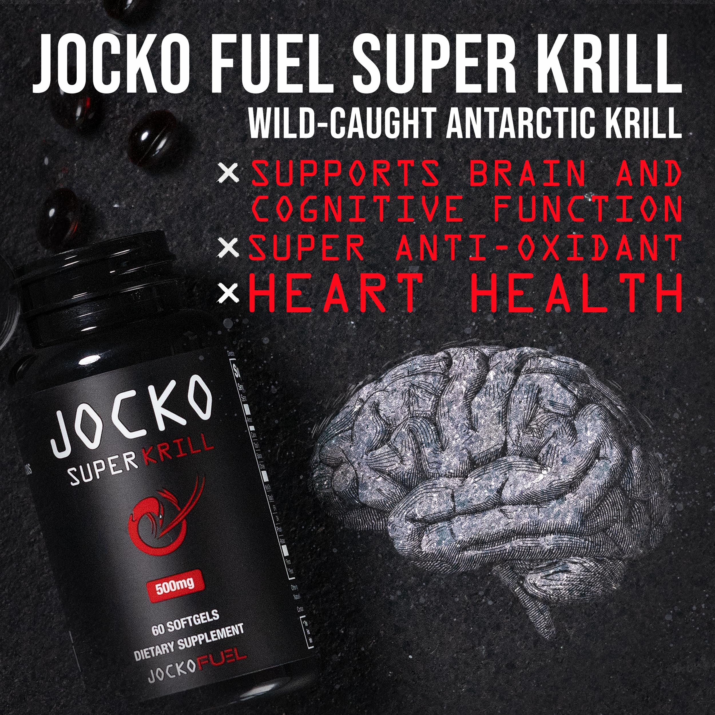 Foto 5 pulgar | Suplementos De Aceite De Krill Antártico Jocko Fuel Omega 3 1000 Mg - Venta Internacional.
