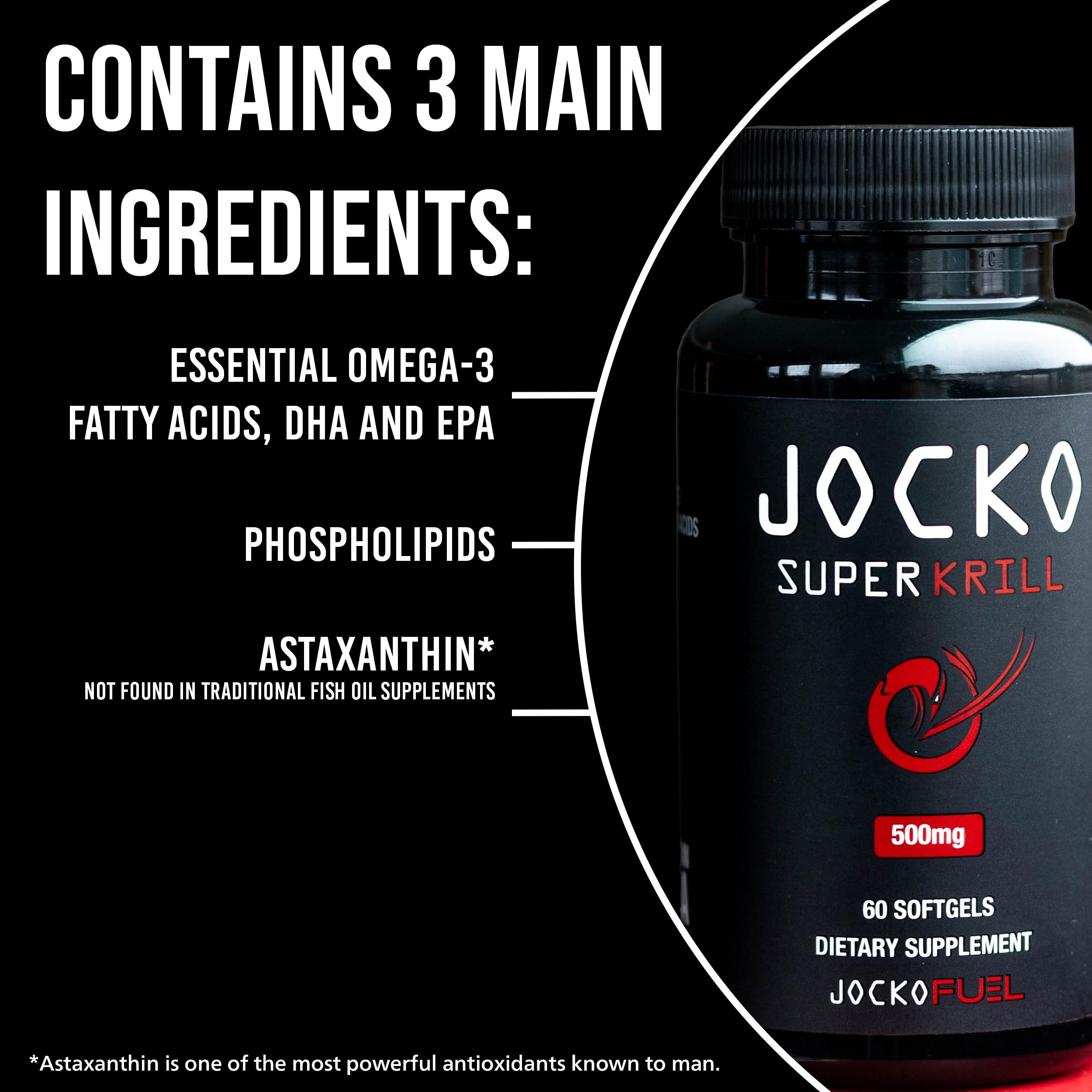 Foto 6 pulgar | Suplementos De Aceite De Krill Antártico Jocko Fuel Omega 3 1000 Mg - Venta Internacional.