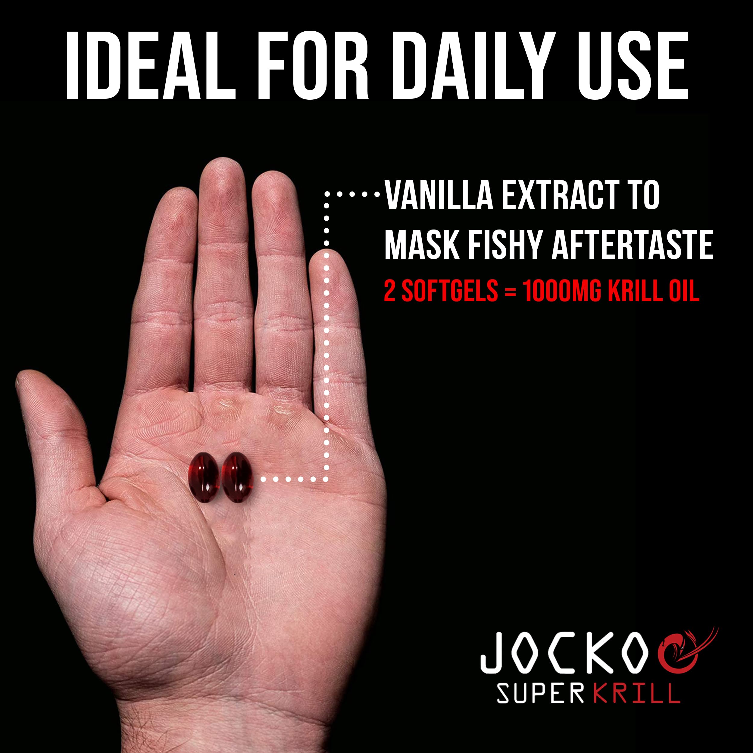 Foto 7 pulgar | Suplementos De Aceite De Krill Antártico Jocko Fuel Omega 3 1000 Mg - Venta Internacional.