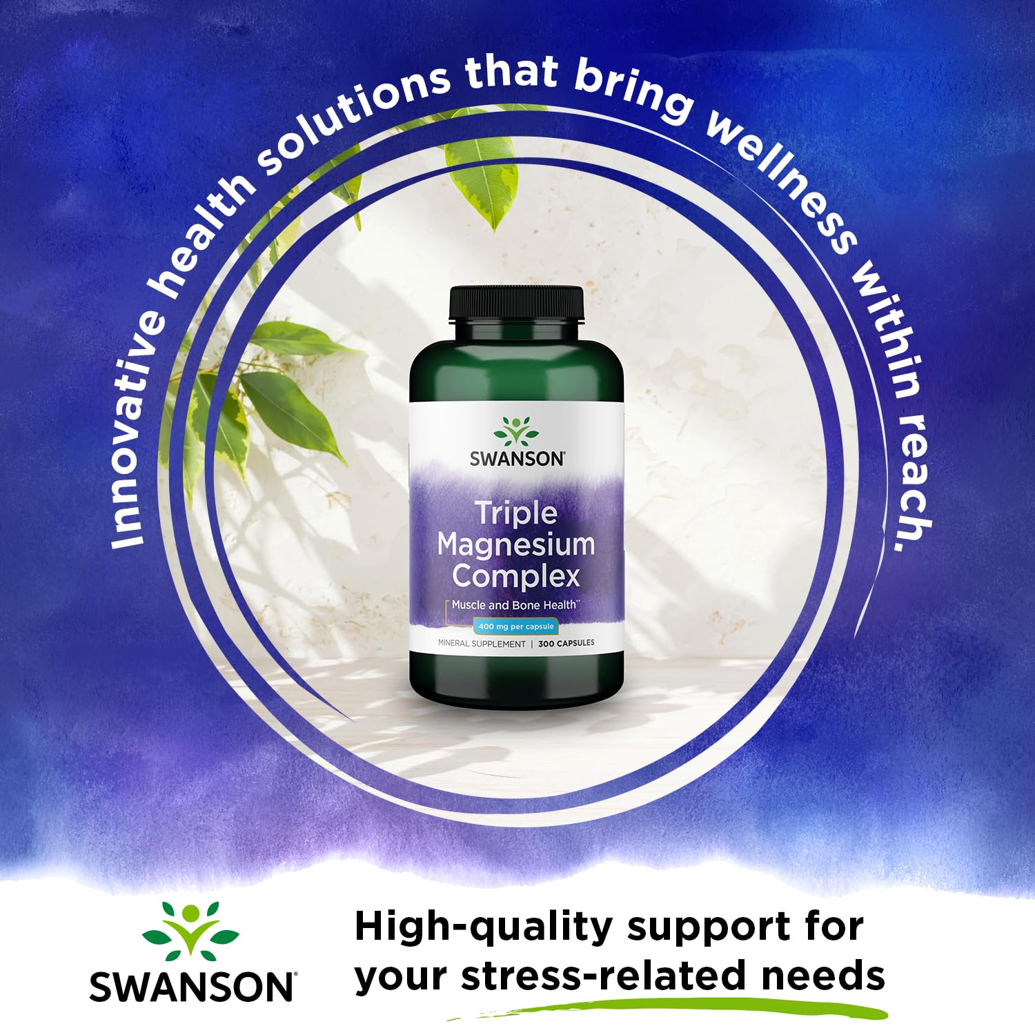 Foto 3 pulgar | Suplemento Swanson Triple Magnesium Complex 400 Mg 300 Cápsulas - Venta Internacional.