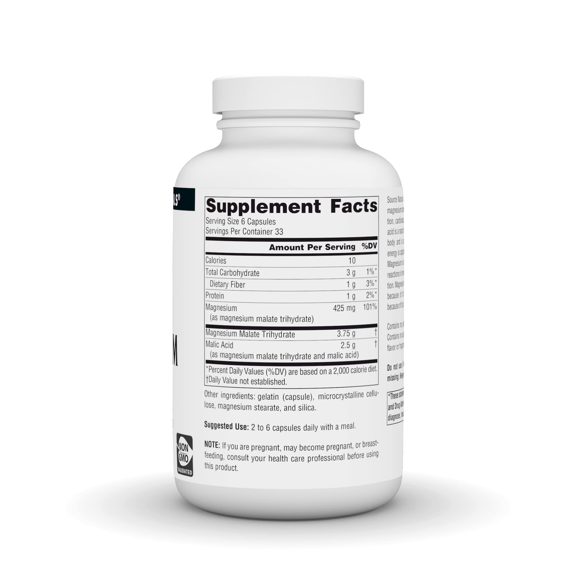 Foto 3 pulgar | Supplement Source Naturals Malato De Magnesio 3750 Mg - 200 Cápsulas - Venta Internacional.