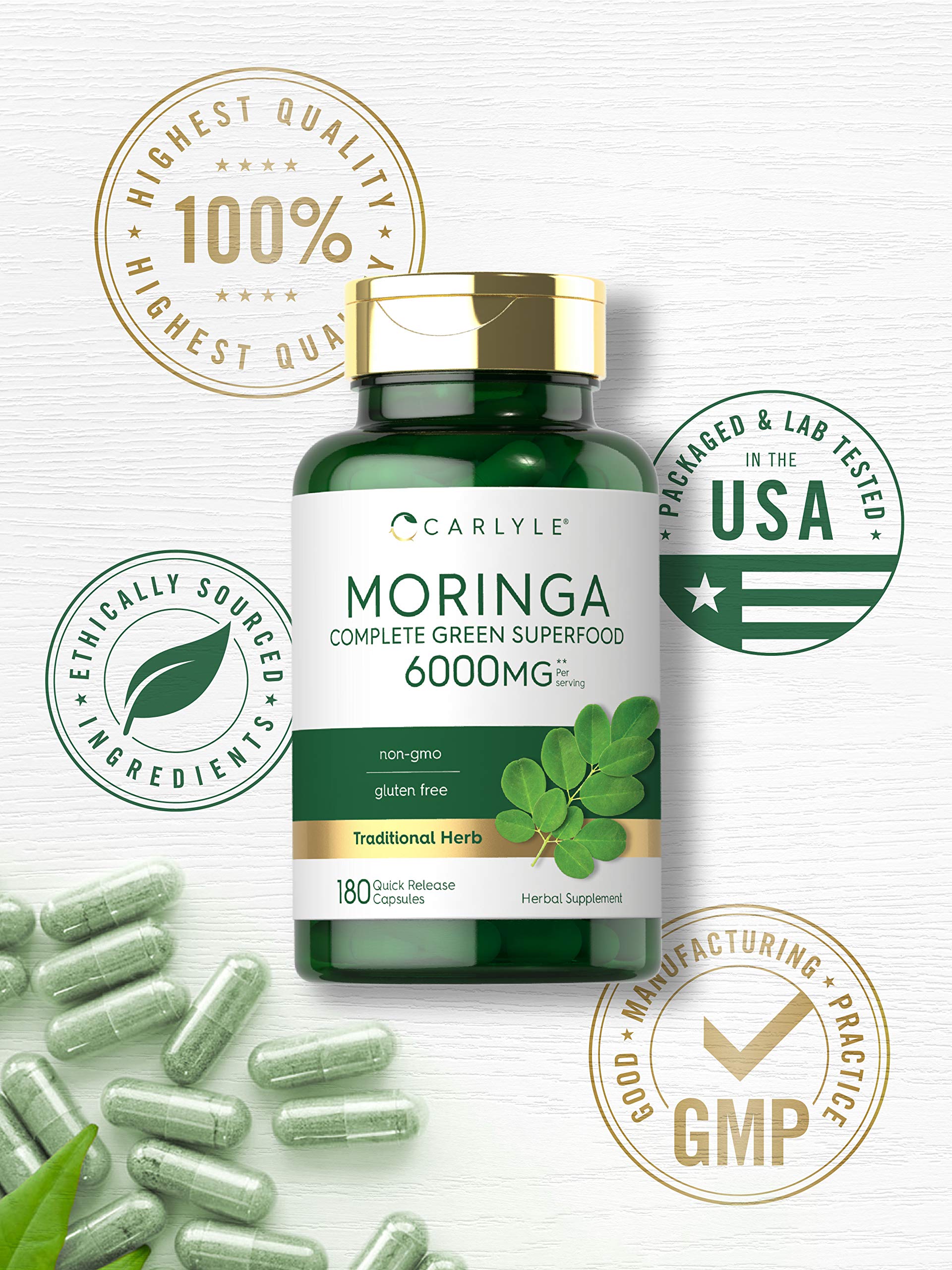 Foto 6 pulgar | Suplemento Carlyle Moringa Oleifera 180 Cápsulas - Venta Internacional.