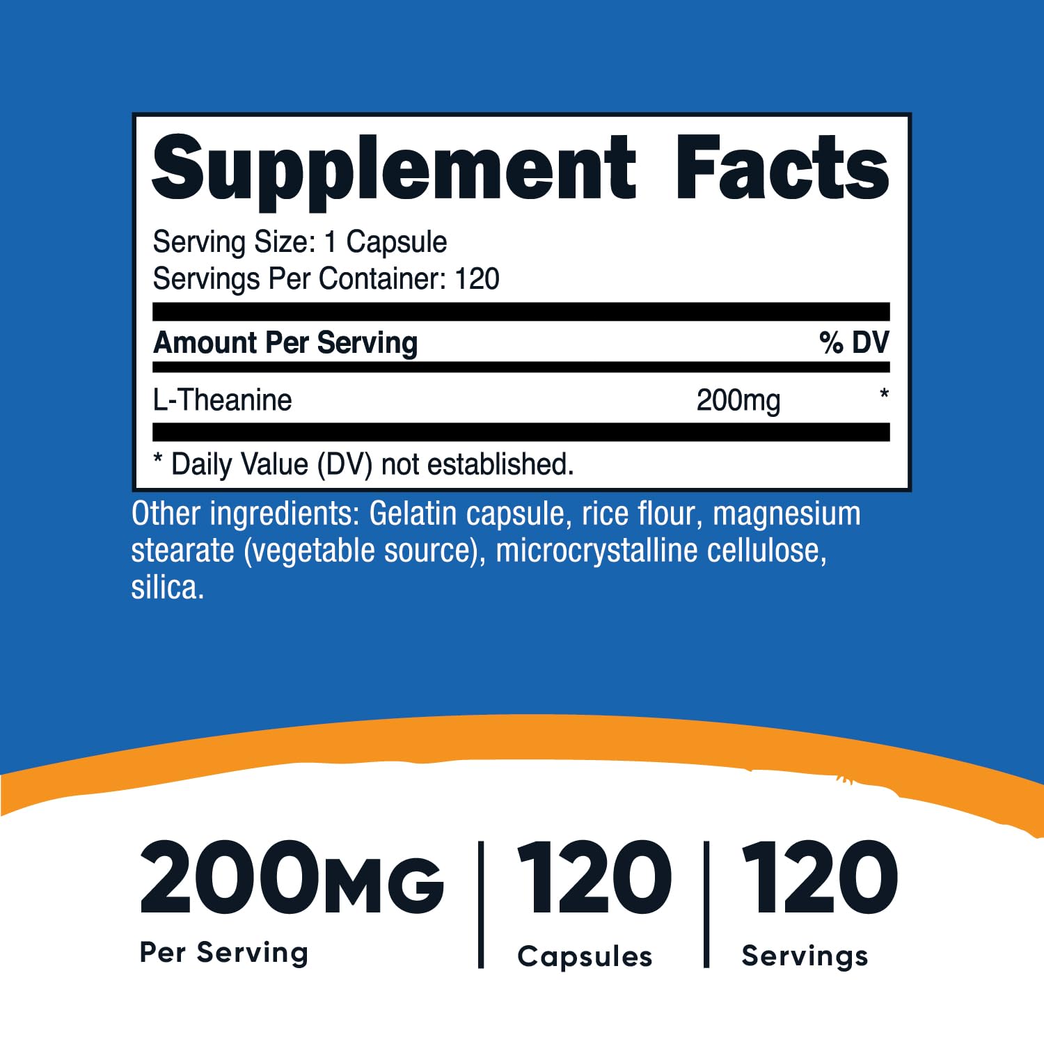 Foto 3 pulgar | Suplemento Nutricost L-teanina 200 Mg 120 Cápsulas - Venta Internacional.