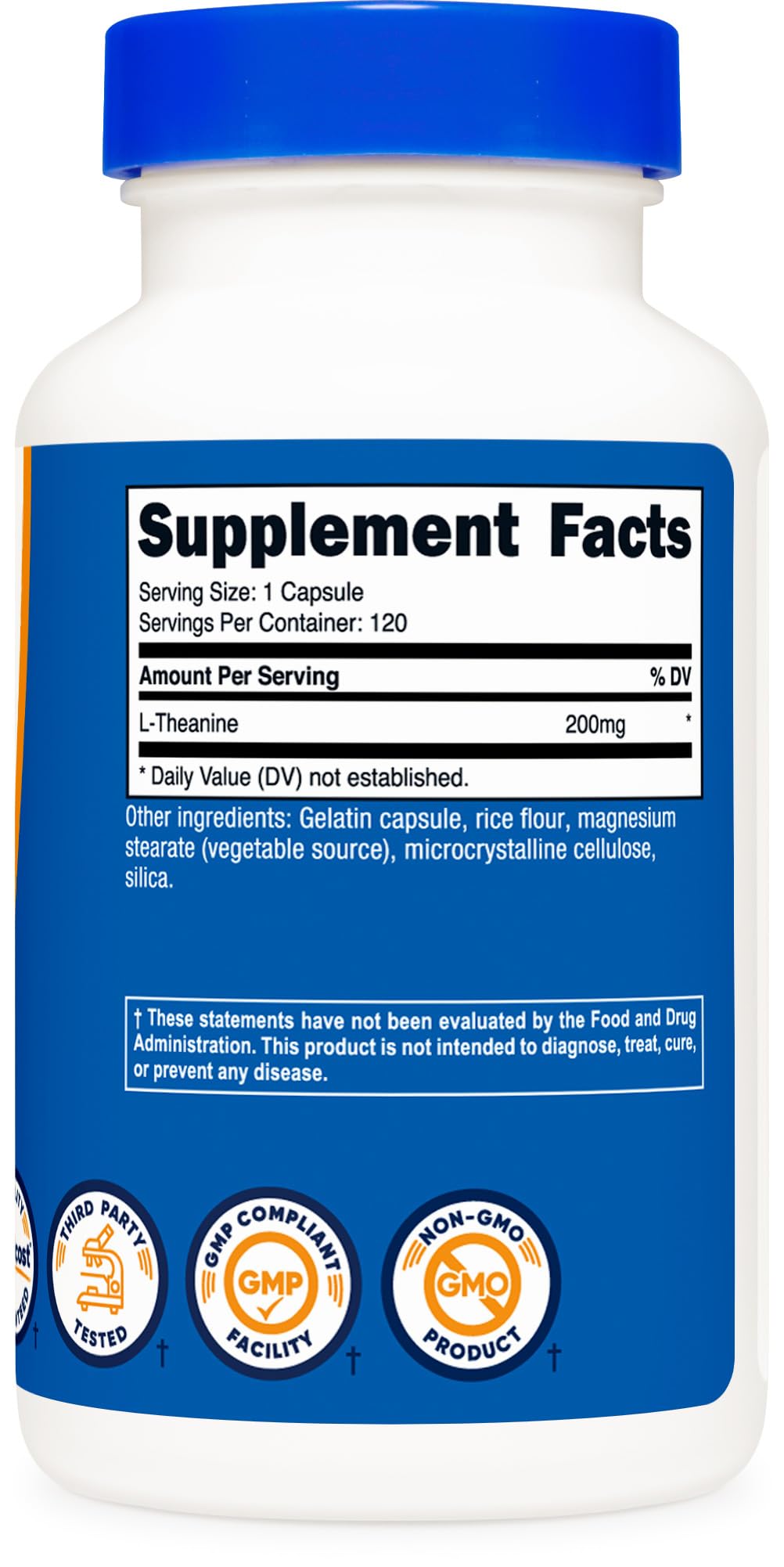 Foto 6 pulgar | Suplemento Nutricost L-teanina 200 Mg 120 Cápsulas - Venta Internacional.