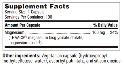 Foto 6 pulgar | Suplemento Del Complejo De Glicinato De Magnesio De Klaire Labs, 100 Mg - Venta Internacional.