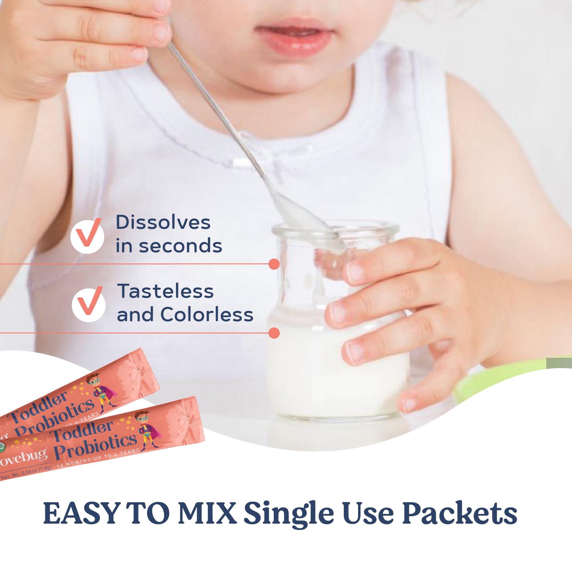 Foto 4 pulgar | Probióticos Lovebug Tiny Tummies para Niños de 12 Meses a 4 Años 30 Paquetes - Venta Internacional