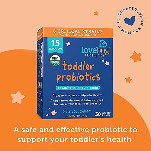 Foto 7 | Probióticos Lovebug Tiny Tummies para Niños de 12 Meses a 4 Años 30 Paquetes - Venta Internacional