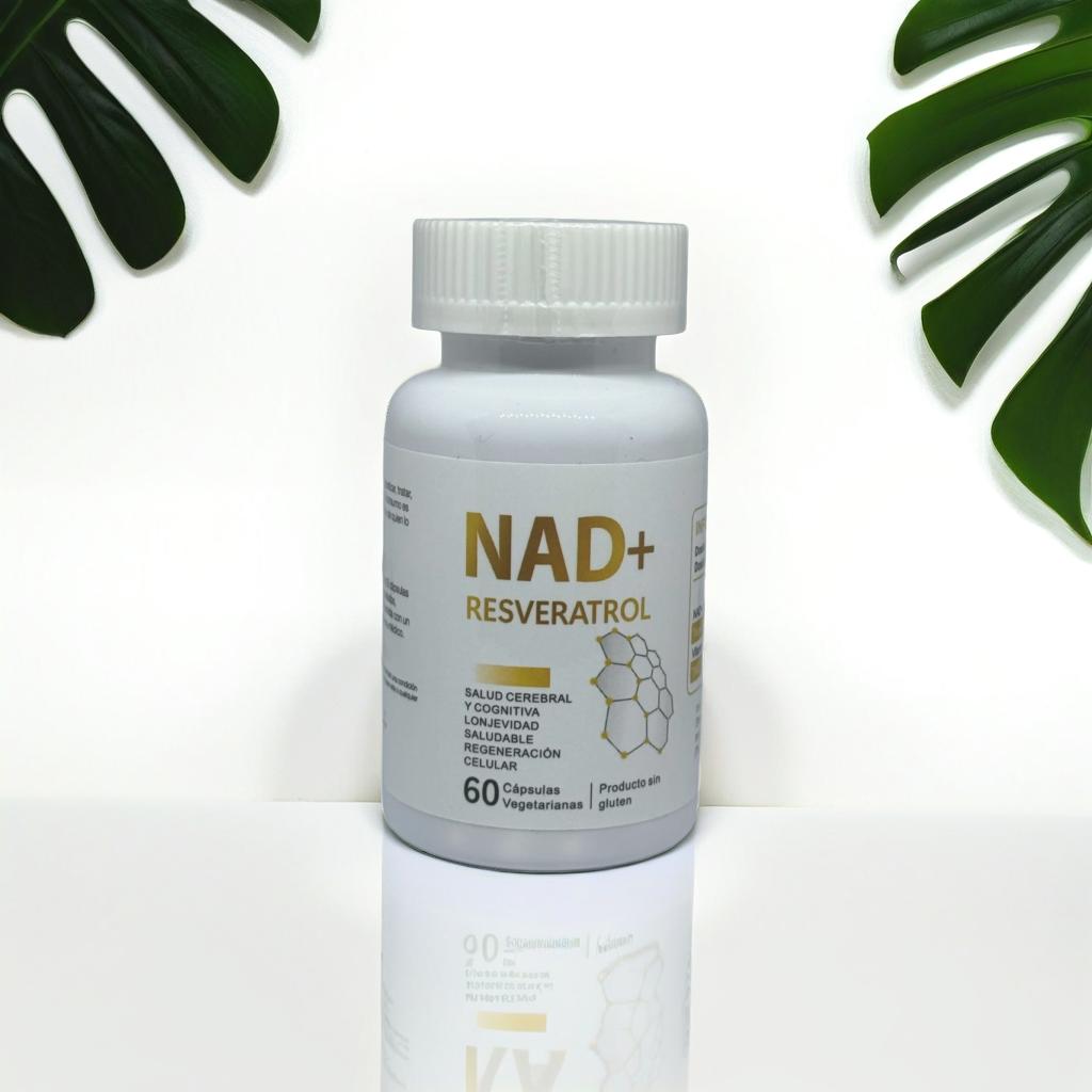 Foto 2 pulgar | Suplemento NAD+ 500mg  con Resveratrol y sus Potentes Activos 60V caps Aumenta tu Longevidad
