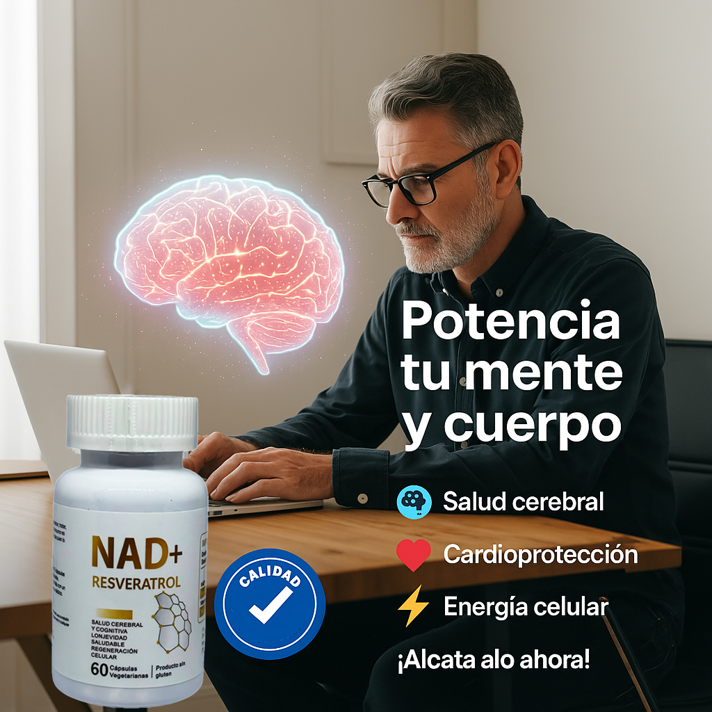 Foto 6 pulgar | Suplemento NAD+ 500mg  con Resveratrol y sus Potentes Activos 60V caps Aumenta tu Longevidad