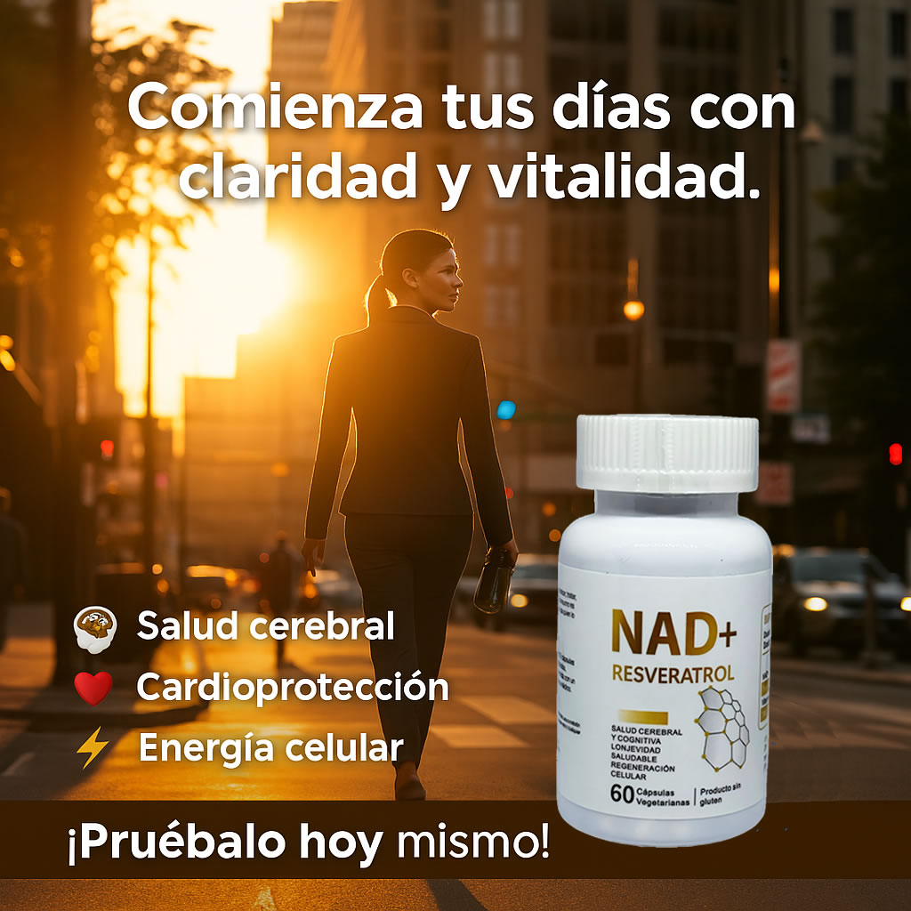 Foto 7 pulgar | Suplemento NAD+ 500mg  con Resveratrol y sus Potentes Activos 60V caps Aumenta tu Longevidad