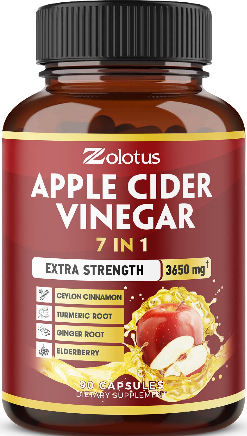 Foto 2 pulgar | Suplemento de Vinagre de Sidra de Manzana Zolotus 3650 mg 7 En 1 90 Cápsulas - Venta Internacional