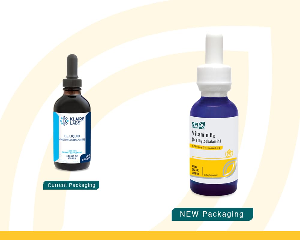 Foto 3 pulgar | Suplemento de Vitamina B12 Klaire Labs B12 Liquid Drops 1 Mg - Venta Internacional