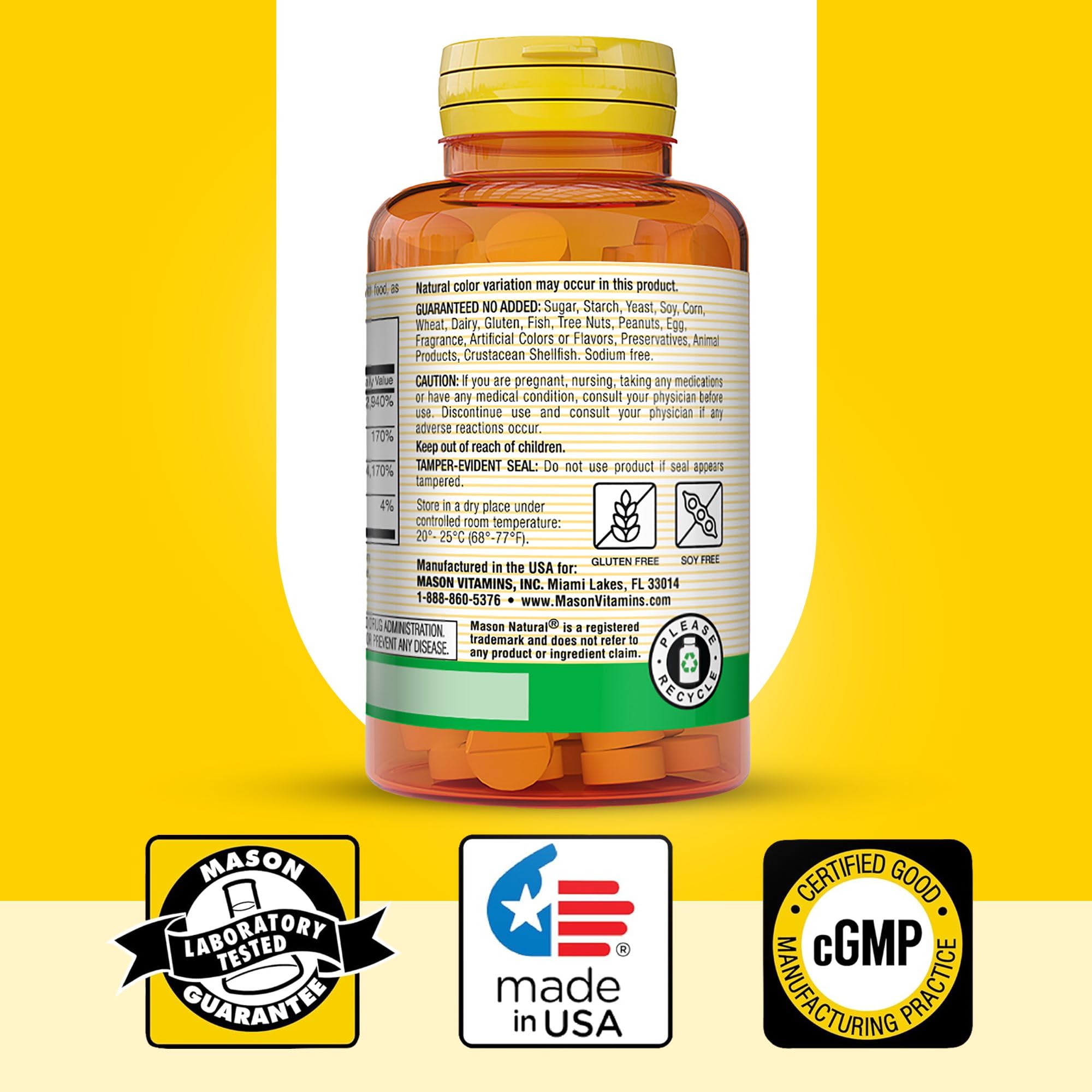 Foto 7 pulgar | Suplemento Mason Natural B-12 1000 Mcg De Disolución Rápida X300 - Venta Internacional.