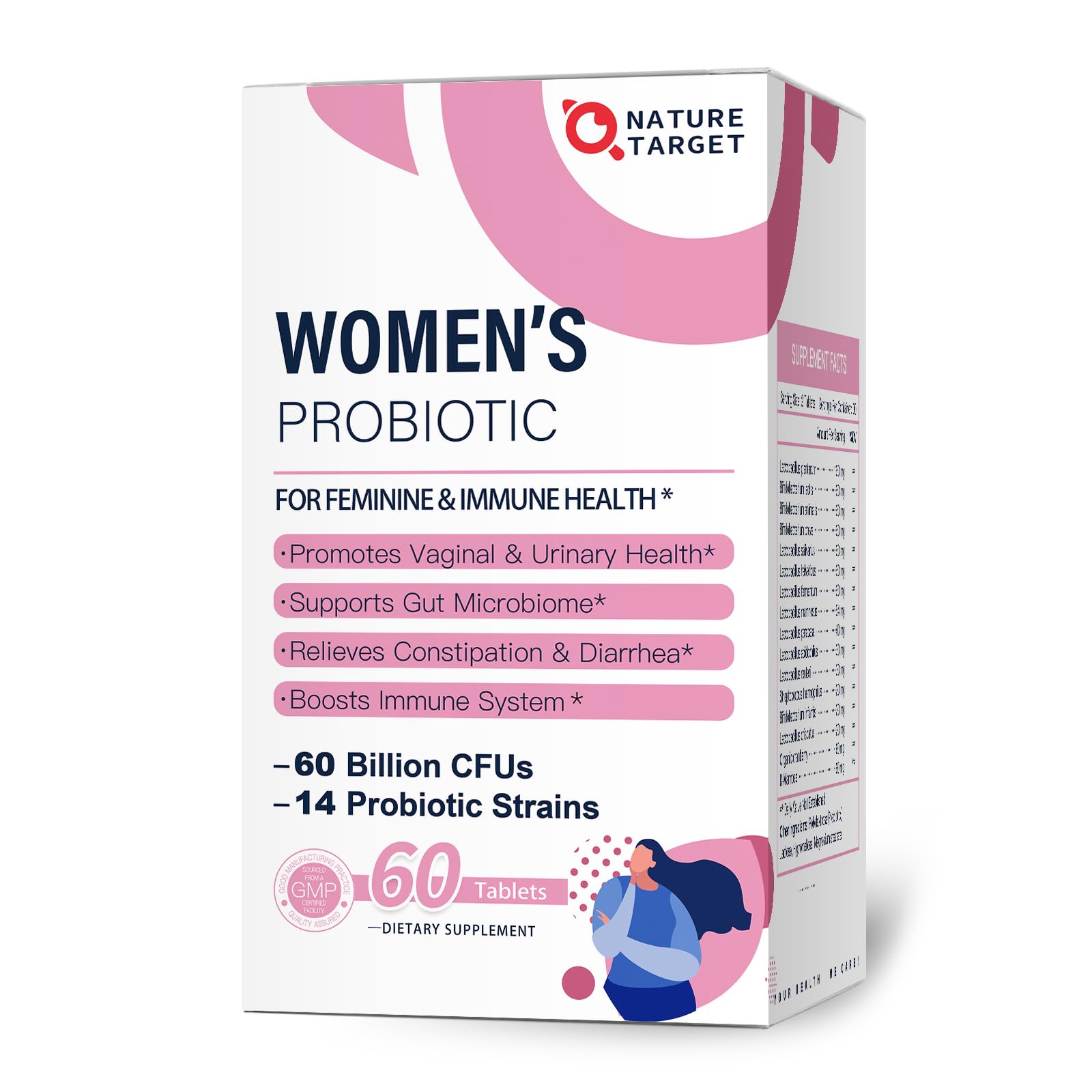 Foto 2 pulgar | Suplemento De Probióticos Nature Target Para Mujeres: 50 Mil Millones De Ufc - Venta Internacional.