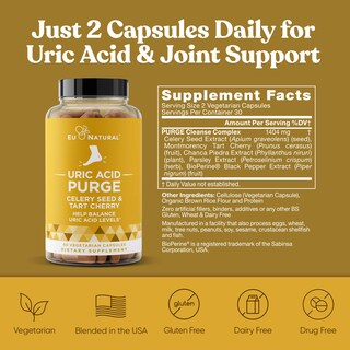 Foto 5 | Suplemento Eu Natural Uric Acid Purge de 60 Cápsulas-Venta Internacional