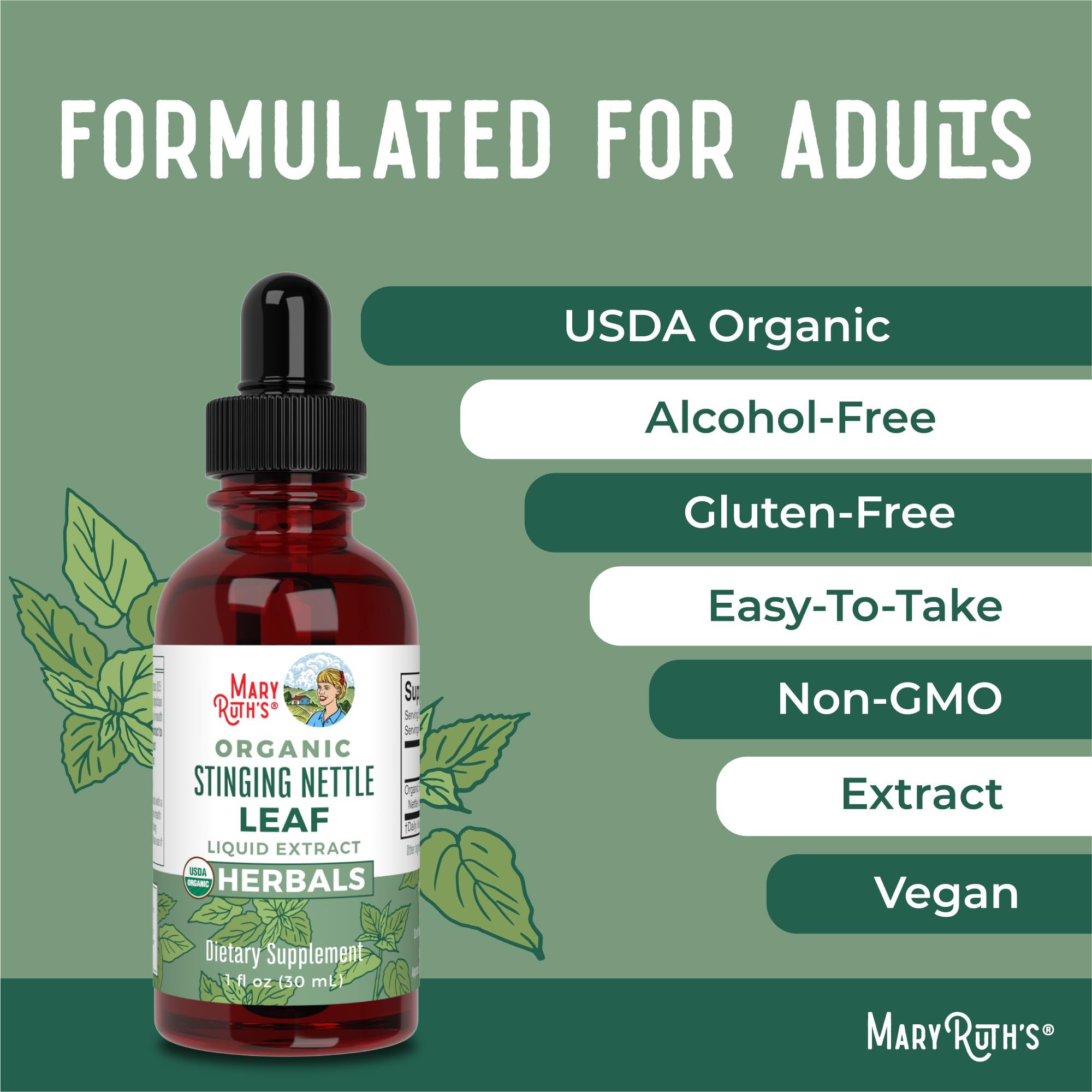 Foto 8 pulgar | Suplemento De Extracto De Hoja De Ortiga De Maryruth Organics, 30 Ml - Venta Internacional.