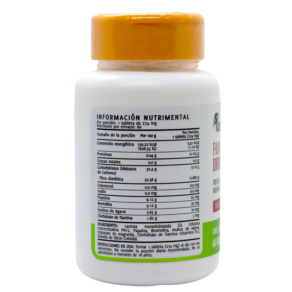 Foto 4 pulgar | Papaina Bromelina Enzimas Digestivas 60 Cápsulas Snatural