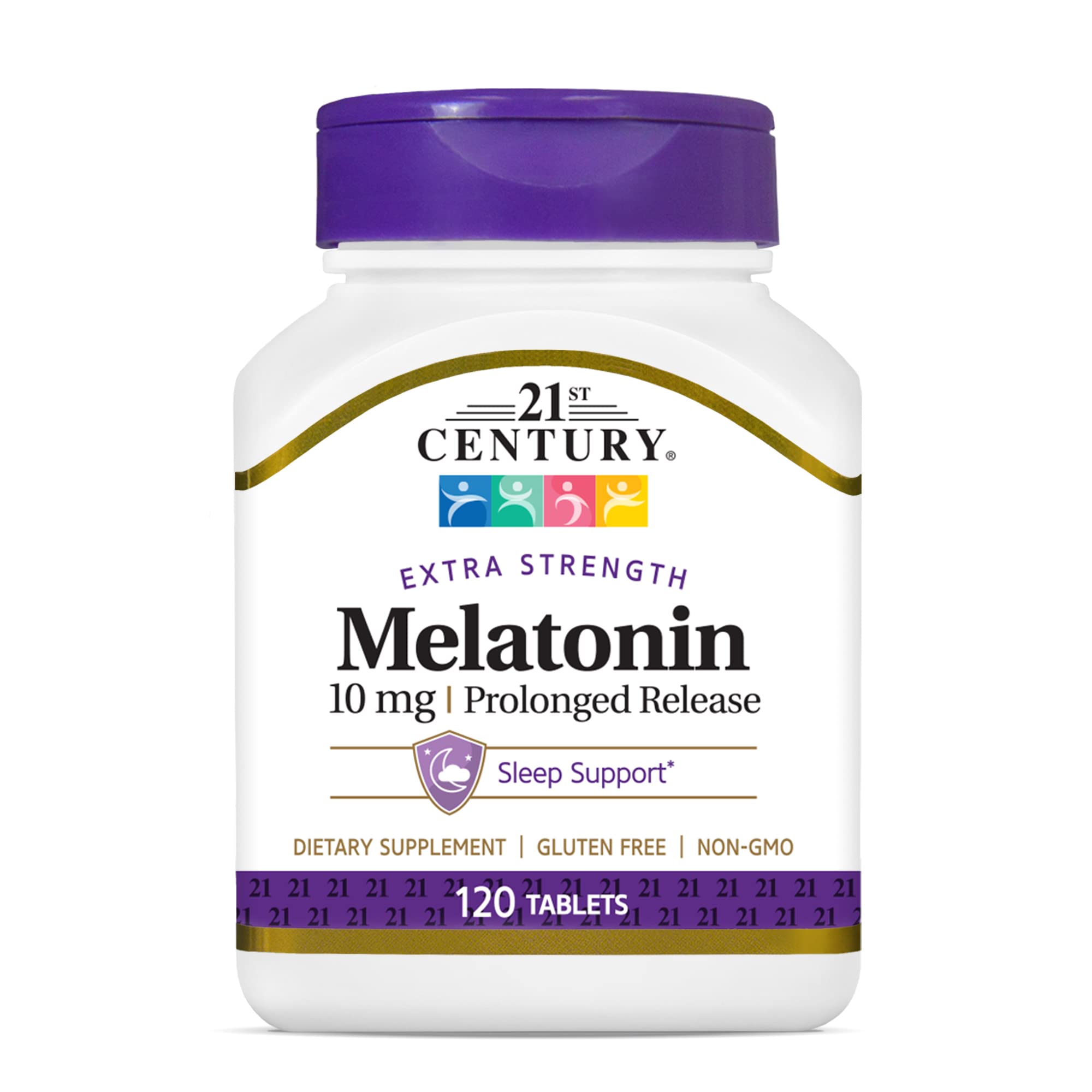 Suplemento De Melatonina Del Siglo Xxi, 10 Mg, Liberación Prolongada, 120 Unidades - Venta Internacional.