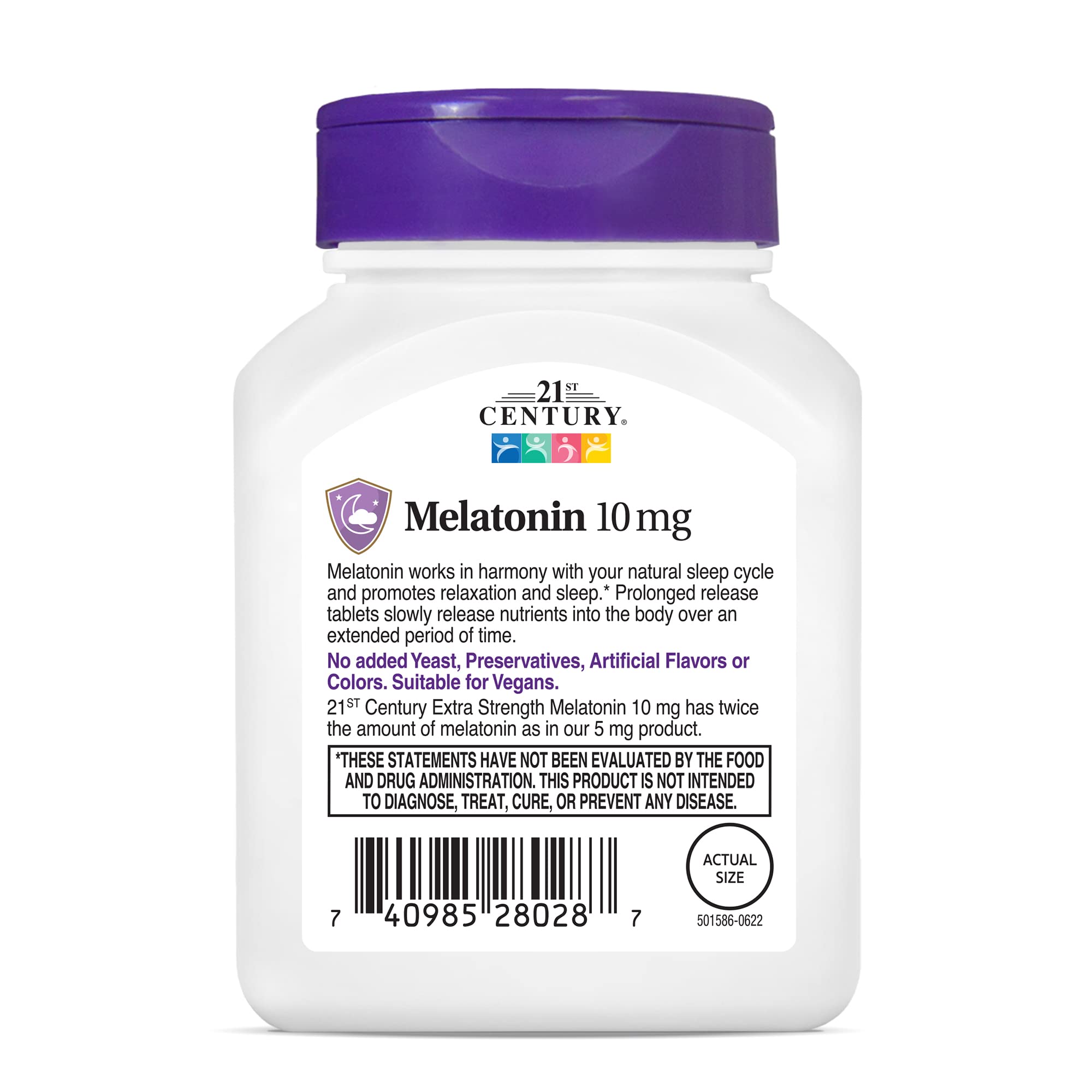Foto 7 pulgar | Suplemento De Melatonina Del Siglo Xxi, 10 Mg, Liberación Prolongada, 120 Unidades - Venta Internacional.